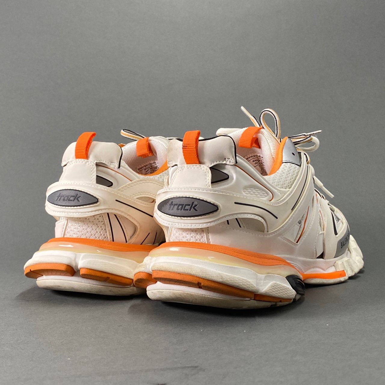 2L10 BALENCIAGA バレンシアガ TRACK TRAINER トラックトレーナー 29.5cm ホワイト オレンジ スニーカー