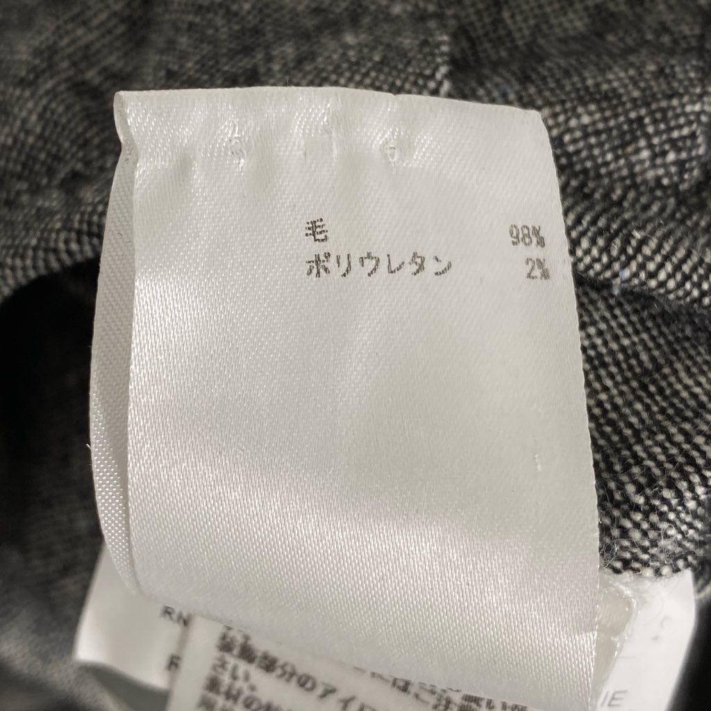 25c6 ROCHAS ロシャス イタリア製 ビジュー 長袖ワンピース ドレス ギャザースカートシャツワンピ 38 グレー ウール MADE IN ITALY