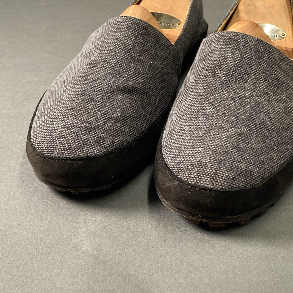 5b27 Maison Margiela メゾンマルジェラ 22番 シューズコレクション キャンバススリッポン 40 グレー ブラック スニーカー イタリア製