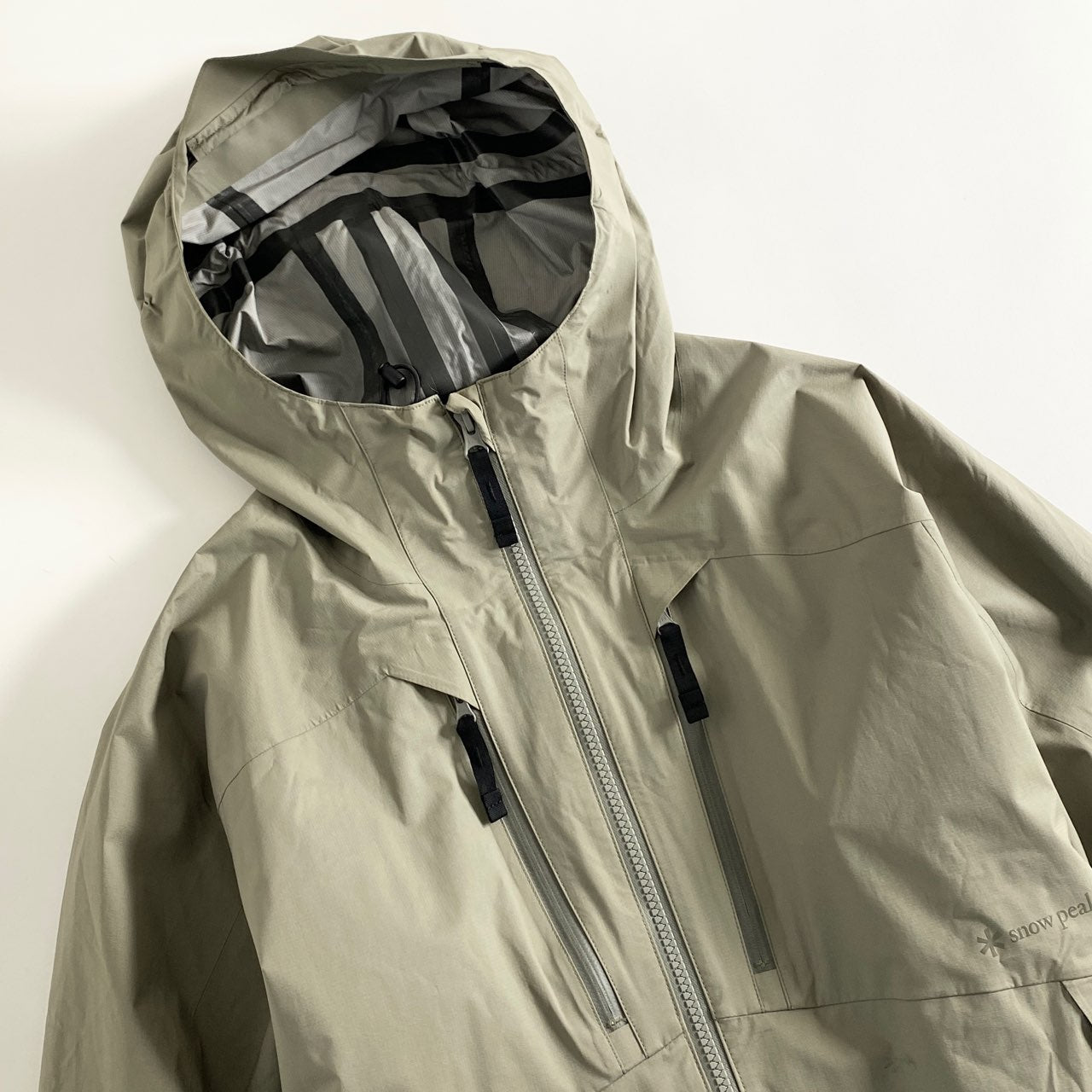 45a27 snow peak スノーピーク マウンテンパーカー ナイロンジャケット 2.5L RAIN JACKET JK-21SU005 グリーン カーキ系 ナイロン M メンズ アウトドア