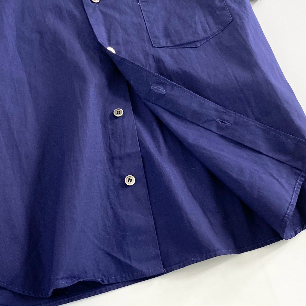 51c6 tricot COMME des GARCONS トリコ コムデギャルソン 00's スパンコールカラー 半袖シャツ M ネイビー Y2K