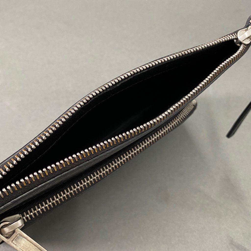 b8 Rick Owens リックオウエンス レザークラッチバッグ ブラック ポーチ セカンドバッグ 財布