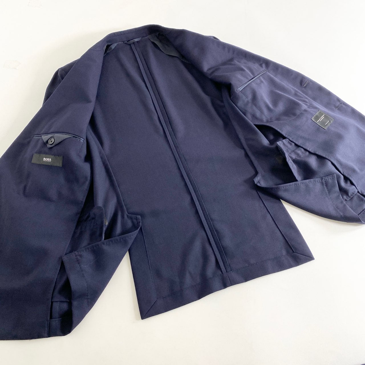 18L10《未使用》HUGO BOSS ヒューゴボス セットアップ スーツ 52(XL相当) ネイビー Nolin1 Pirko2 ビジネス フォーマル タグ付き