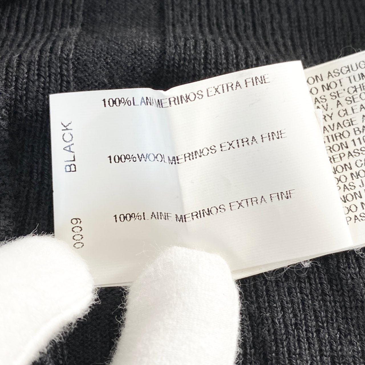 48a30 Rick Owens リックオウエンス タートルネックニットトップ セーター XS ブラック イタリア製 ハイネック 長袖