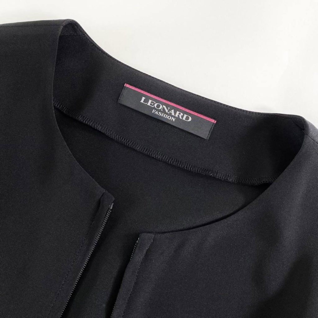 32f1 《美品》 LEONARD レオナール 長袖ワンピース ドレスワンピース シルク100% ウエスト切替 綺麗な花柄プリント 36 S レディース 女性用