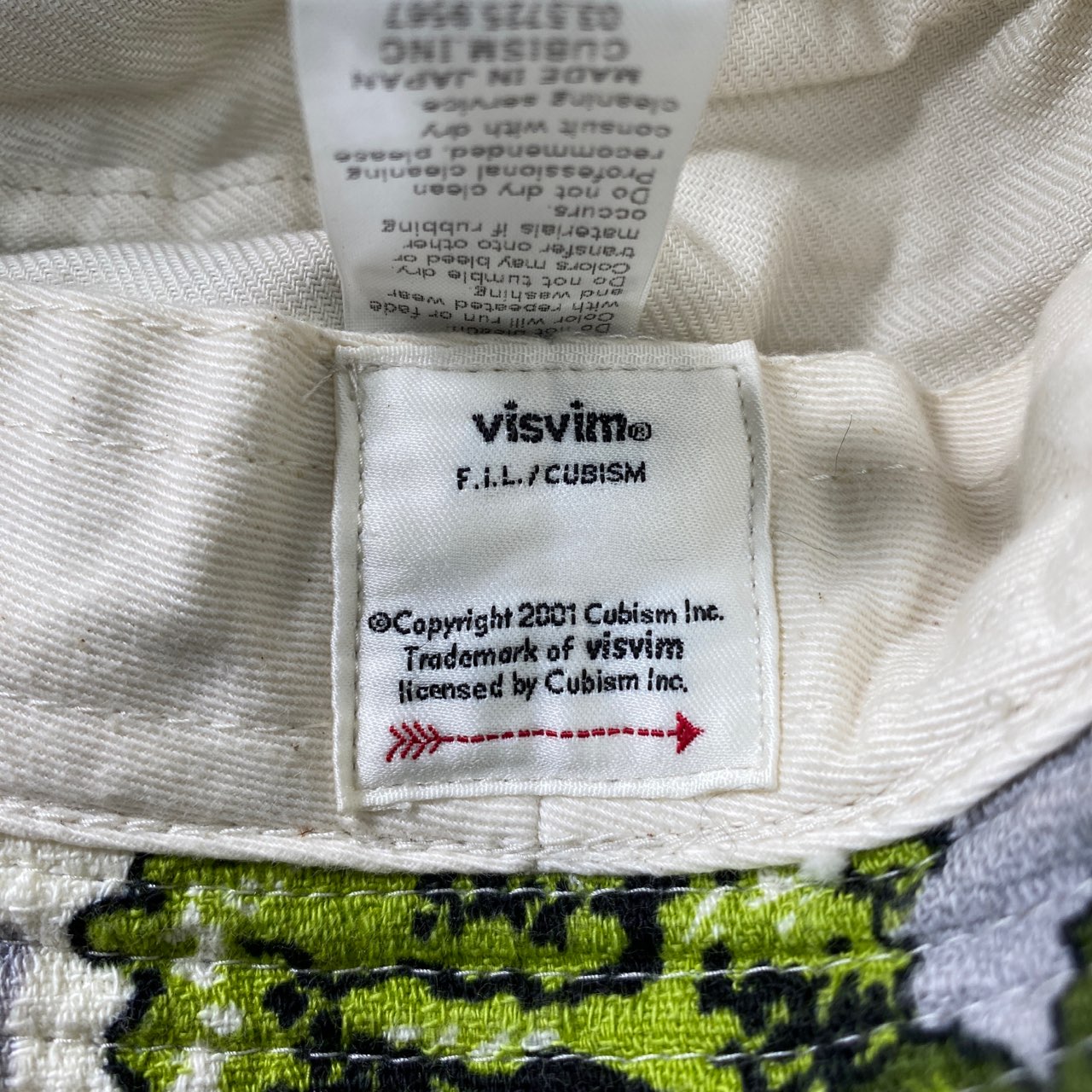 A22 日本製 VISVIM ビズビム DOME BUCKET HAT バケットハット サイズ:ML マルチカラー コットン100% メンズ 男性用