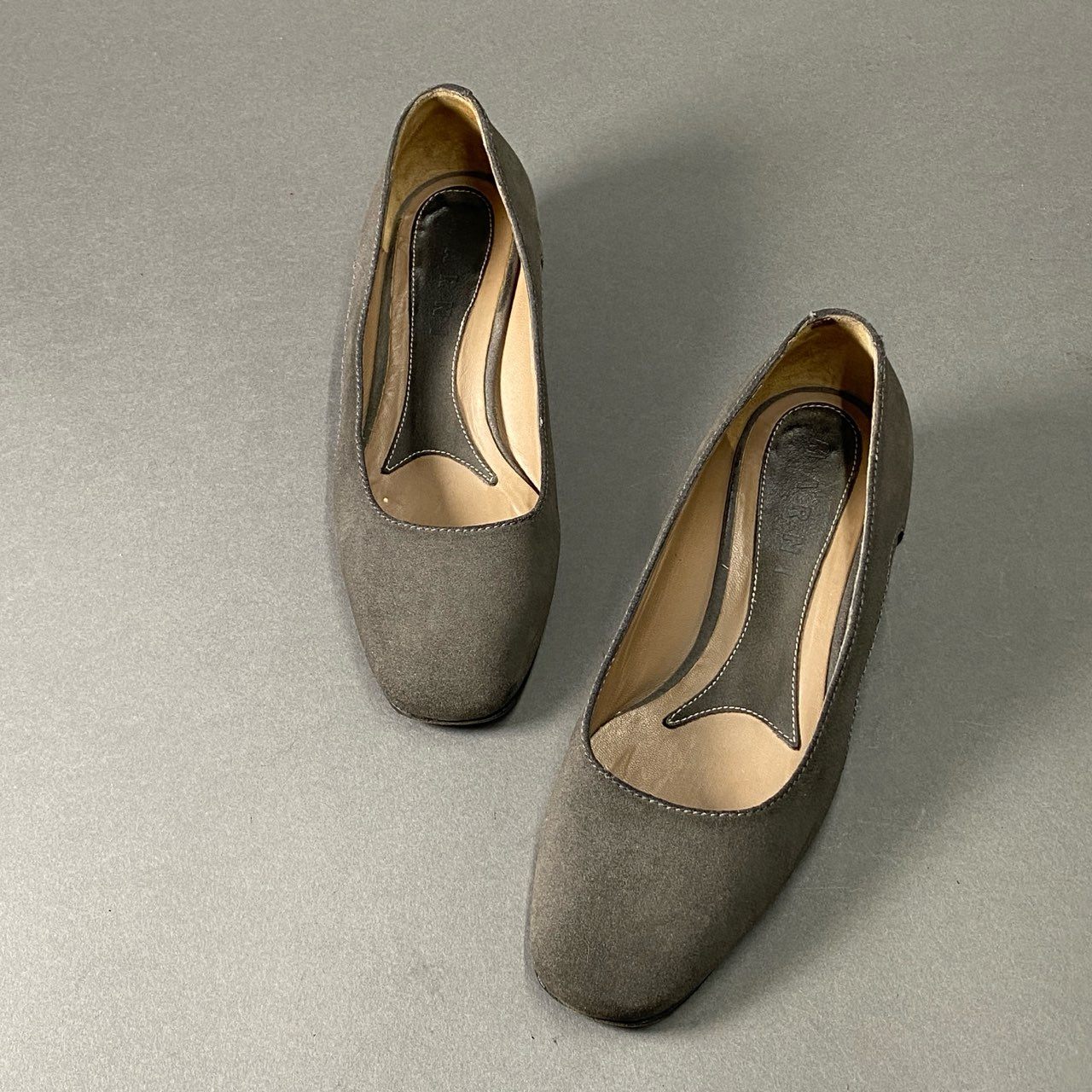 5c3 MARNI マルニ スエードレザー パンプス 35 グレー ブラウン シューズ イタリア製 SHOES MADE IN ITALY 冬