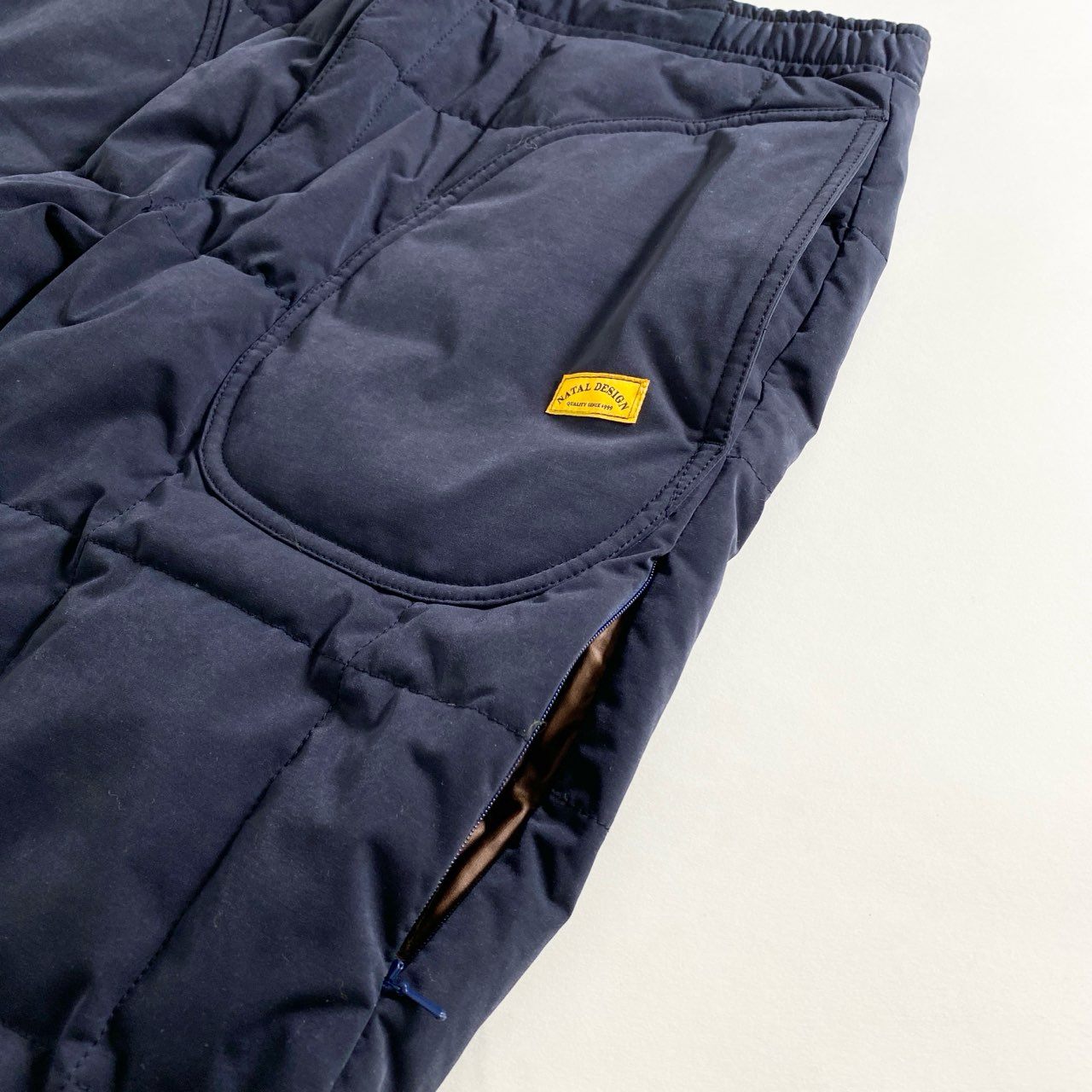 24c12 日本製 NATAL DESIGN ネイタルデザイン キルティングダウンパンツ イージーパンツ Mサイズ ネイビー MADE IN JAPAN
