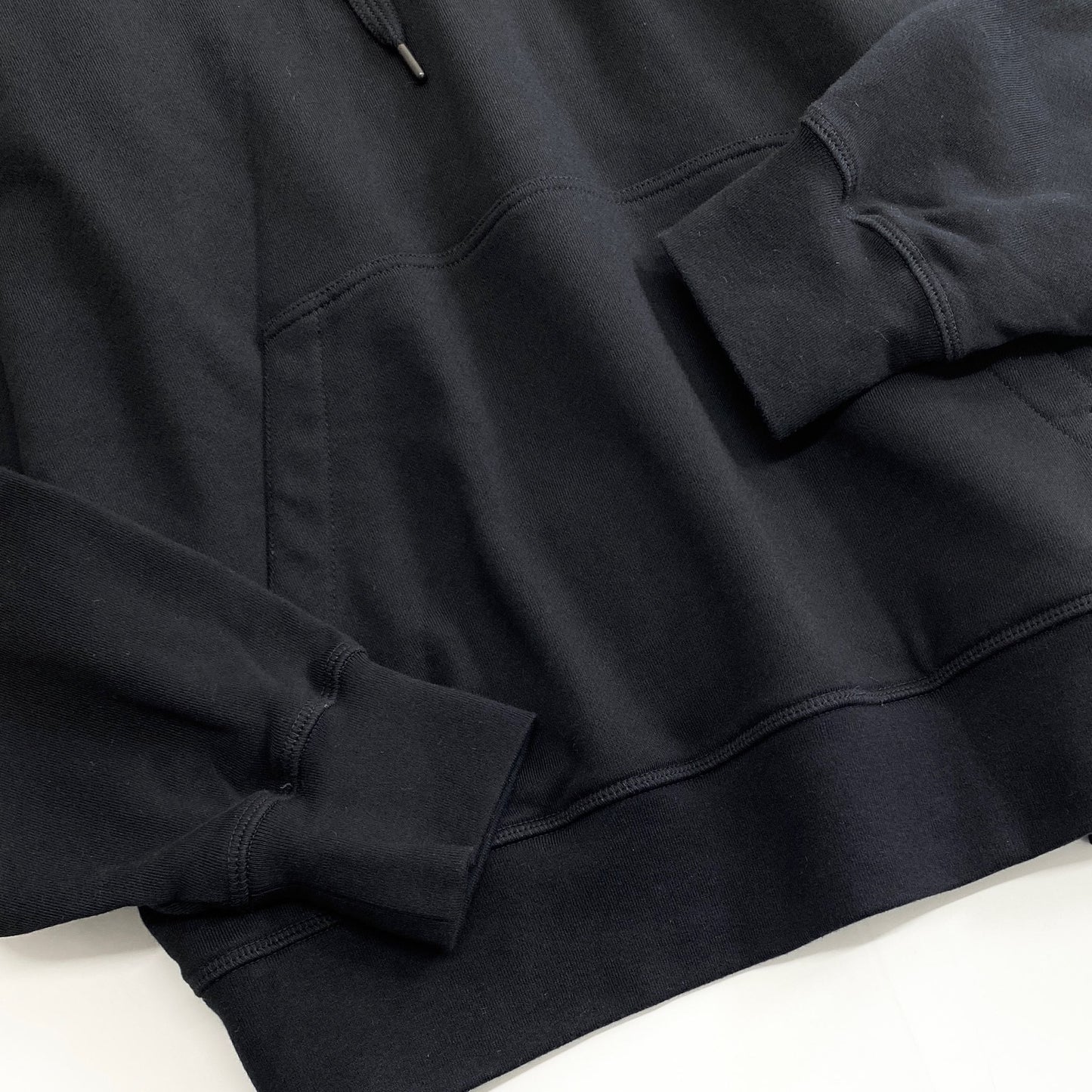72k11《極美品》イタリア製 CANADA GOOSE カナダグース ワッペン付き フードパーカー スウェットパーカー LG ブラック 裏地パイル