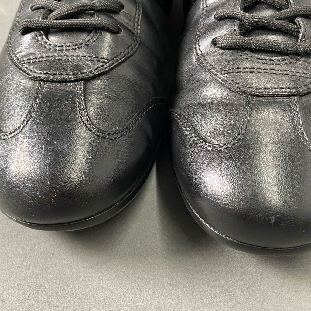 1c5 PRADA SPORTS プラダスポーツ ローカット スニーカー 8 ブラック レザー レースアップ シューズ