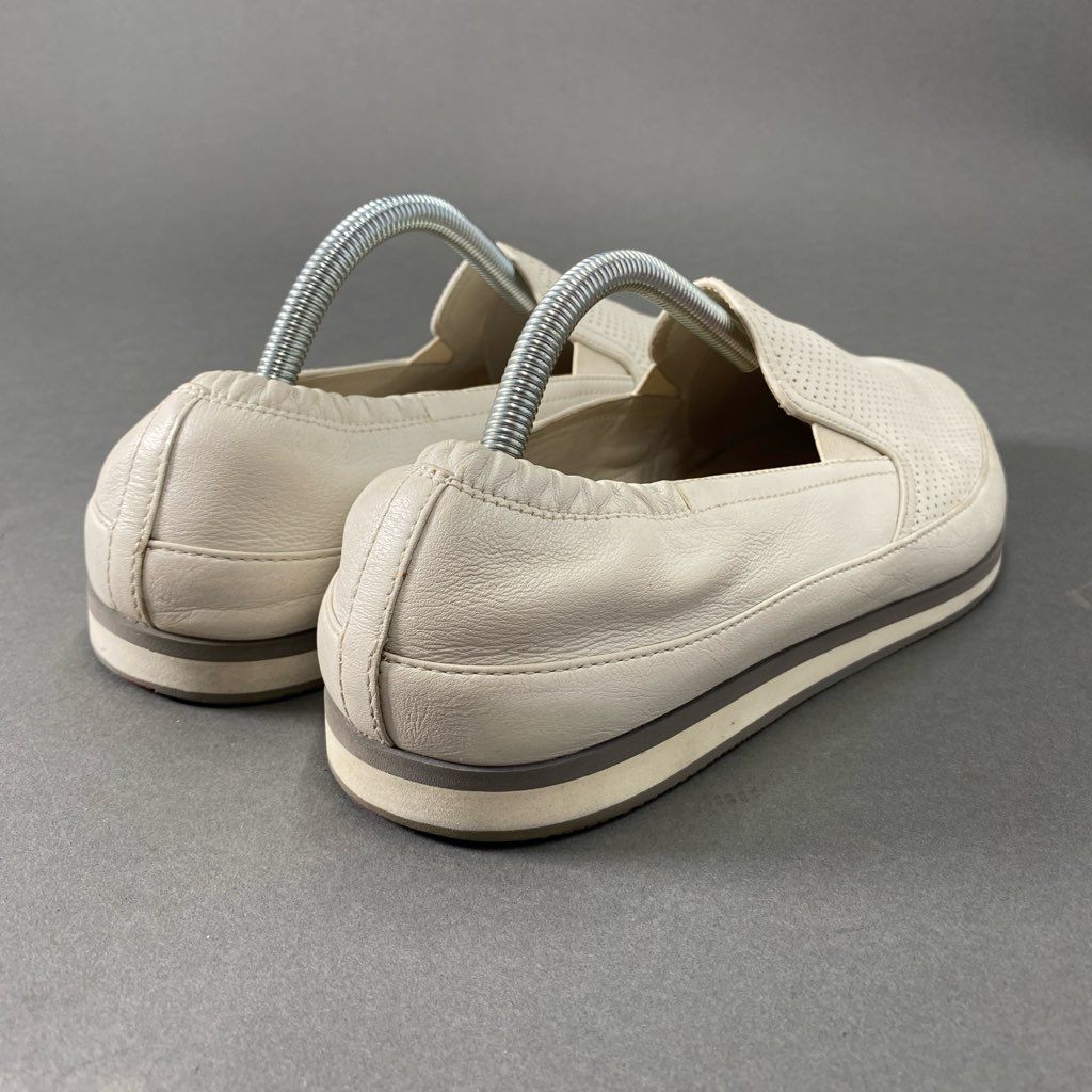4b29 PRADA SPORTS プラダ スポーツ レザー スリッポン スニーカー 8 ホワイト ローカット シューズ SLIP-ON