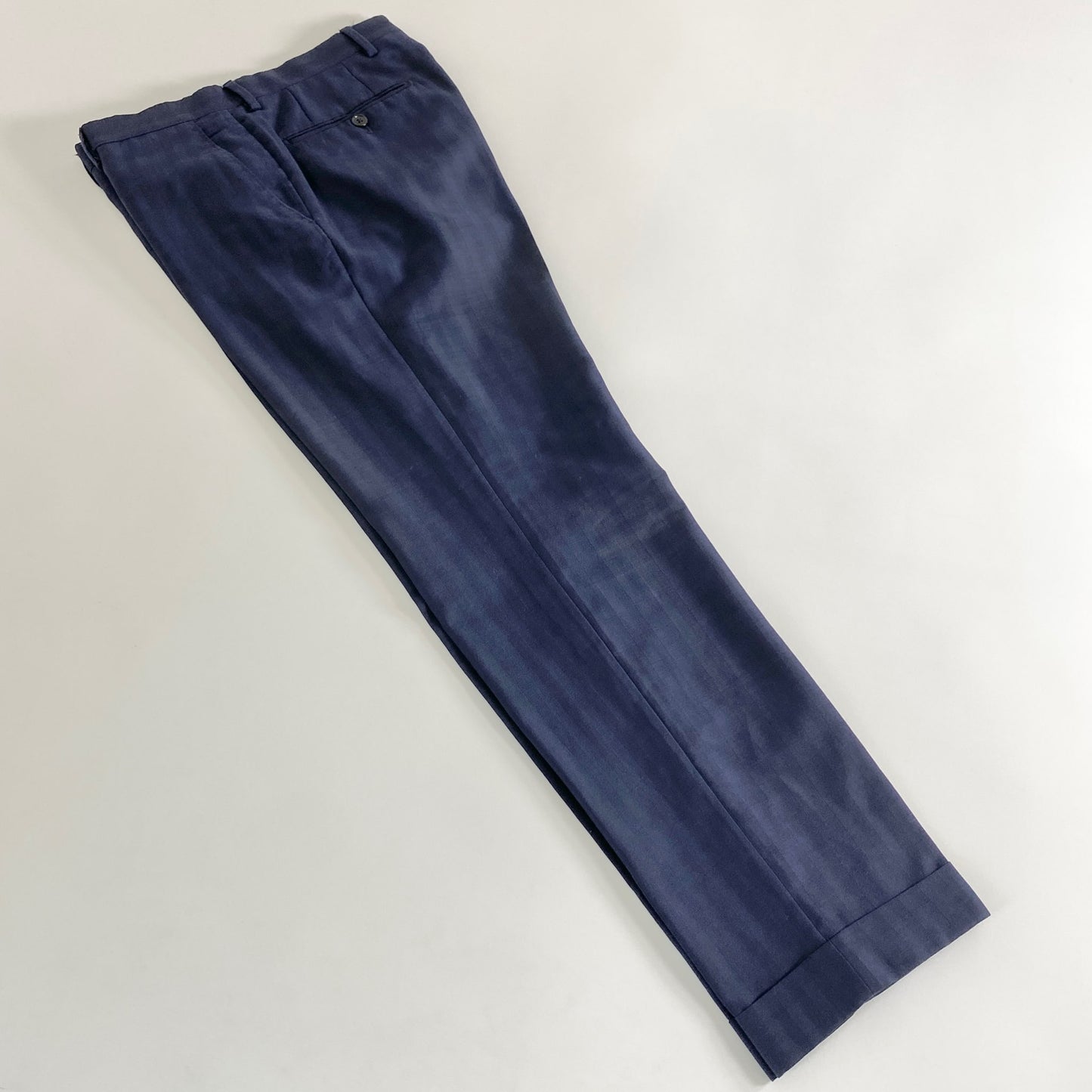 27A26 イタリア製 LARDINI ラルディーニ シングルスーツ セットアップ ストライプスーツ ビジネス JG32801AQ 46 ネイビー ストライプ ウール100% メンズ 男性用
