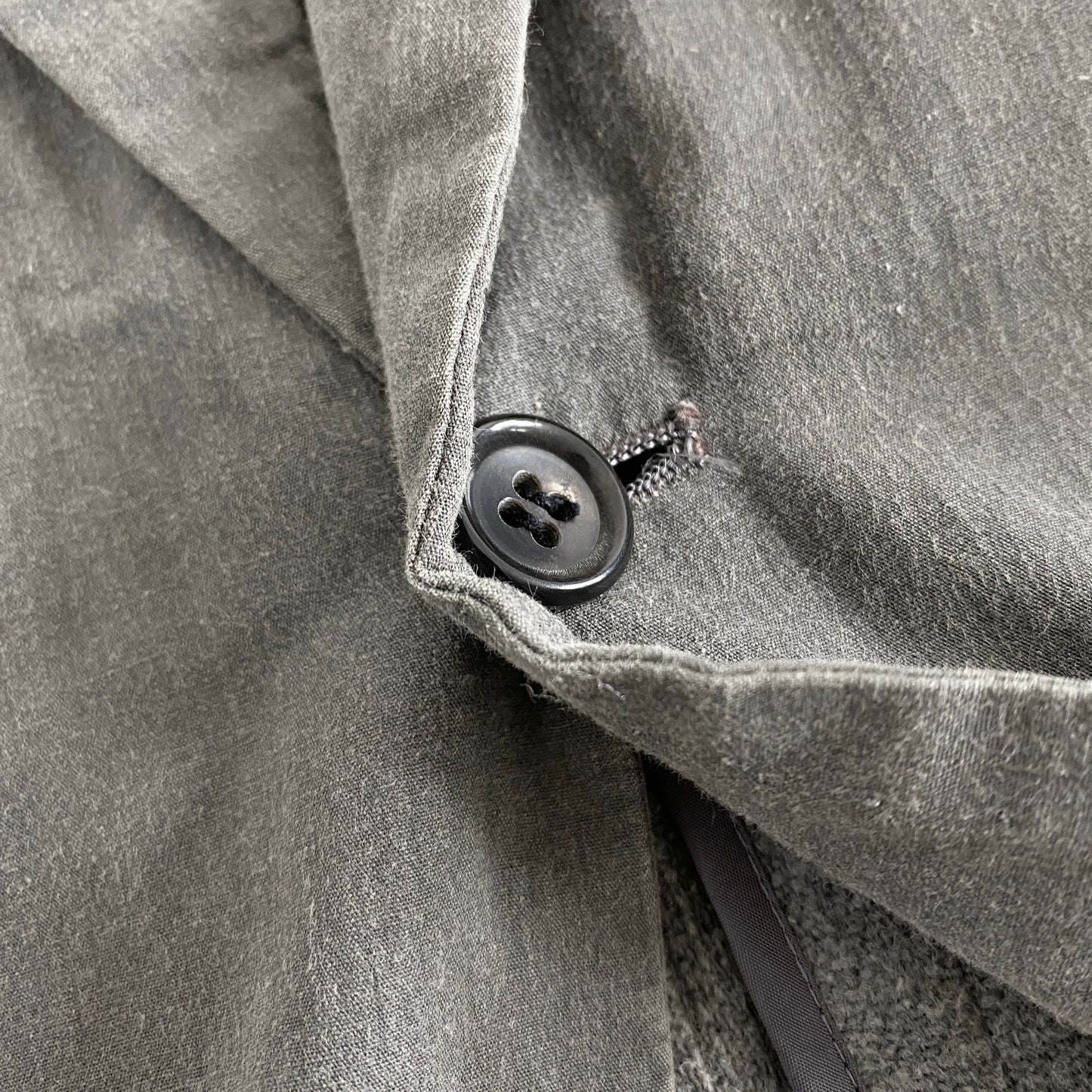 44a21 90s COMME des GARCONS HOMME コムデギャルソンオム 日本製 ヴィンテージ テーラードジャケット ブレザー 切替 Sサイズ グレー コットン100% MADE IN JAPAN VINTAGE