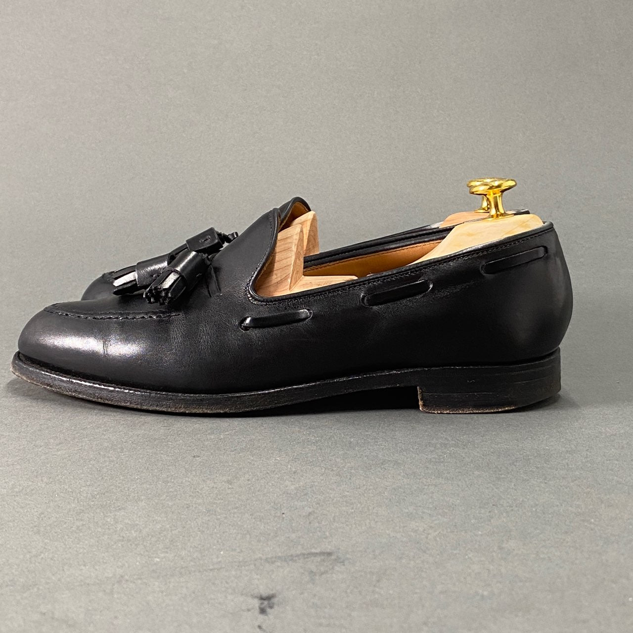 2L10 CROCKETT&JONES クロケットジョーンズ CAVENDISH 3 キャベンディッシュ タッセルローファー 6 1/2E《25cm》 ブラック レザー ビジネス