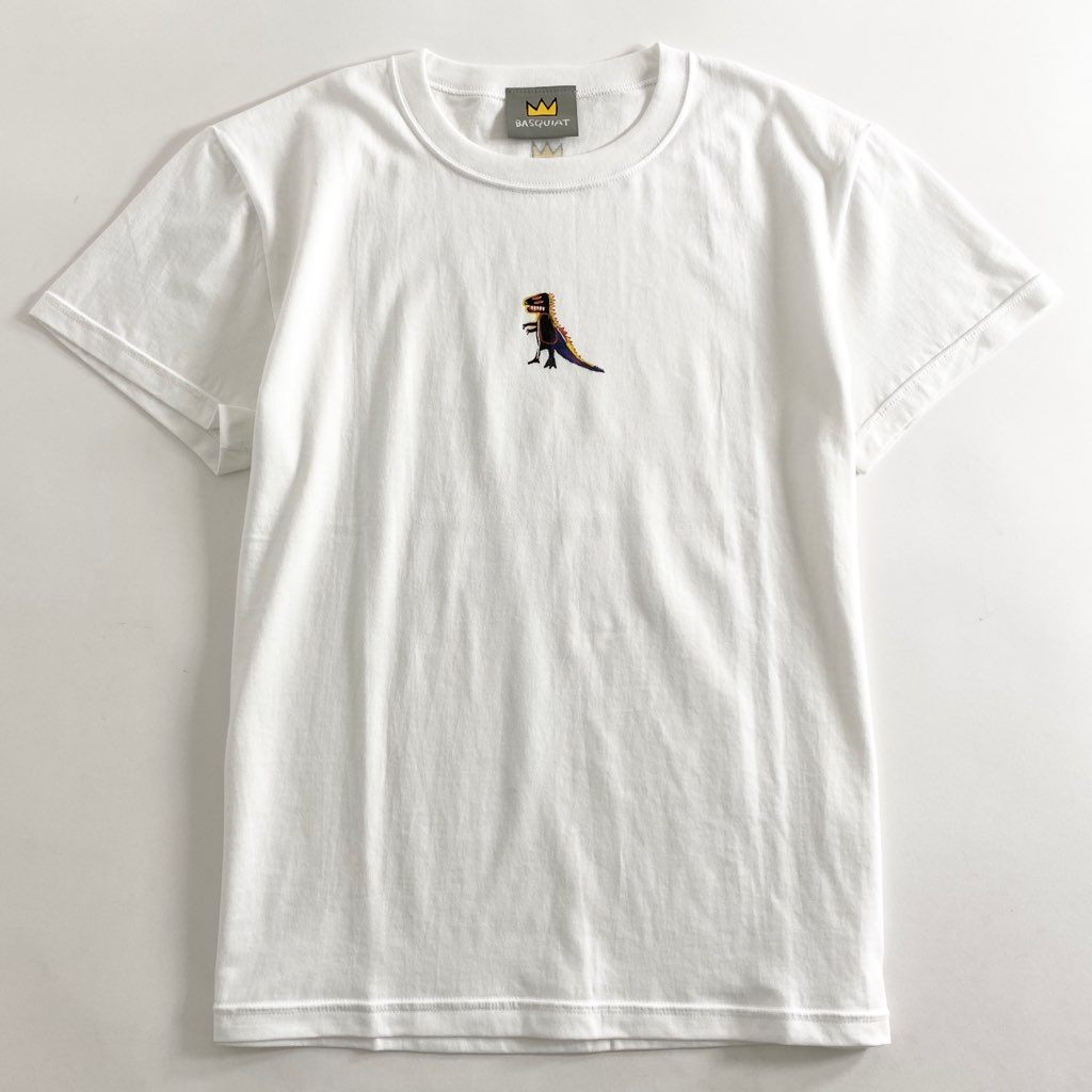 56-2b13 《美品》 BASQUIAT バスキア 00’s デッドストック 展覧会限定 アートTシャツ ホワイト 日本製 ジャン=ミシェル バスキア カットソー TEE 絵画