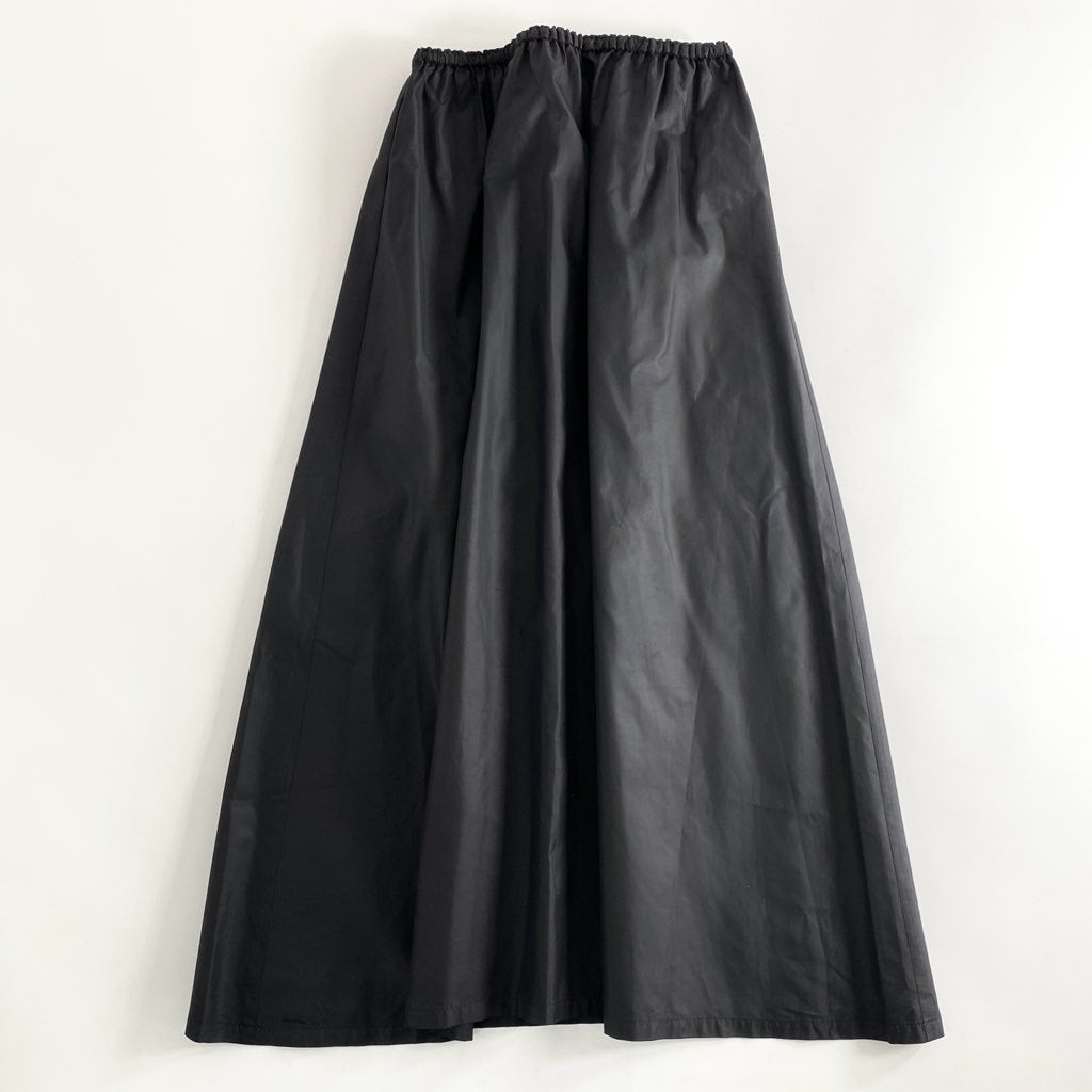 47b5 Jean Paul GAULTIER FEMME ジャンポールゴルチエ ロングスカート フレアスカート 40 ブラック ポリエステル100% レディース