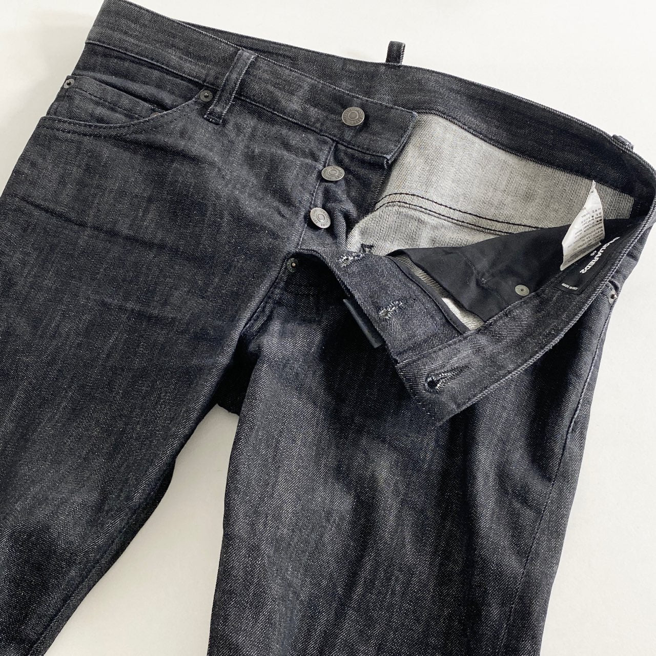 68L7 イタリア製 DSQUARED2 ディースクエアード ブラックデニムスキニーパンツ 46 BLACK ジーンズ DENIM SKINNY