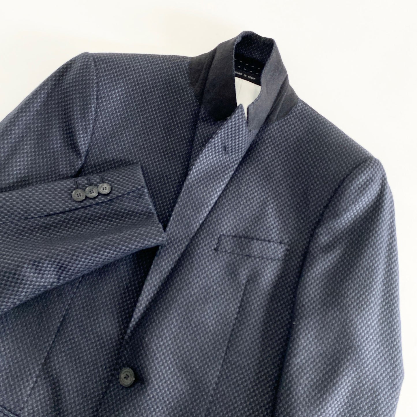 33L14《美品》EMPORIO ARMANI エンポリオ アルマーニ SUPREME シュプリーム スーツ セットアップ 44(170) ブラック イタリア製 ビジネス フォーマル