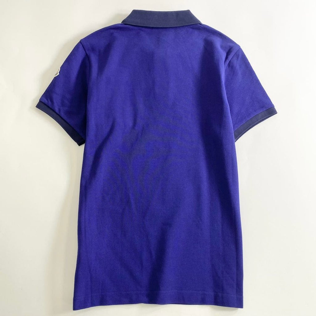7e19-2 タグ付 MONCLER モンクレール ロゴワッペンポロシャツ サイズS ネイビー MAGLIA POLO MANICA C マリアポロマニカ 半袖
