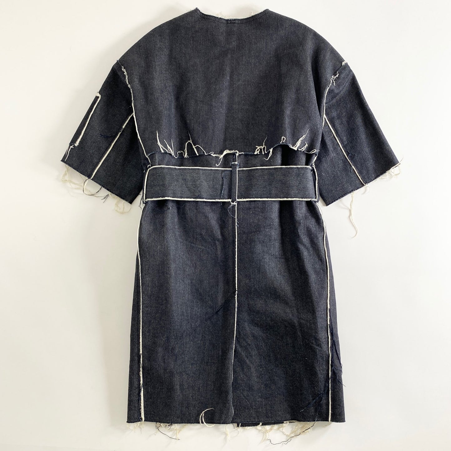 5a20 日本製 JUVENILE HALL ROLLCALL ジュヴェナイル ホール ロールコール ノーカラーコート ロングコート FITS ALL インディゴ バックスリット マジックテープ