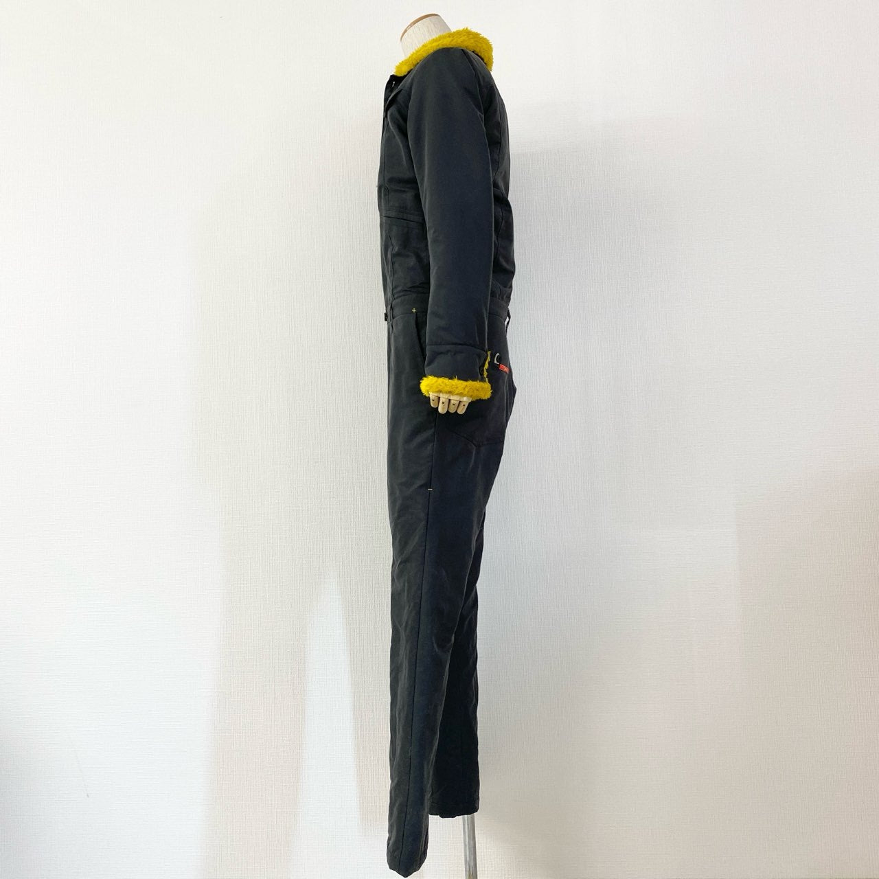 17c13 Leh レー TSUNAGI つなぎ ジャンプスーツ ボア S グレー 日本製 オールインワン カバーオール 続服 冬