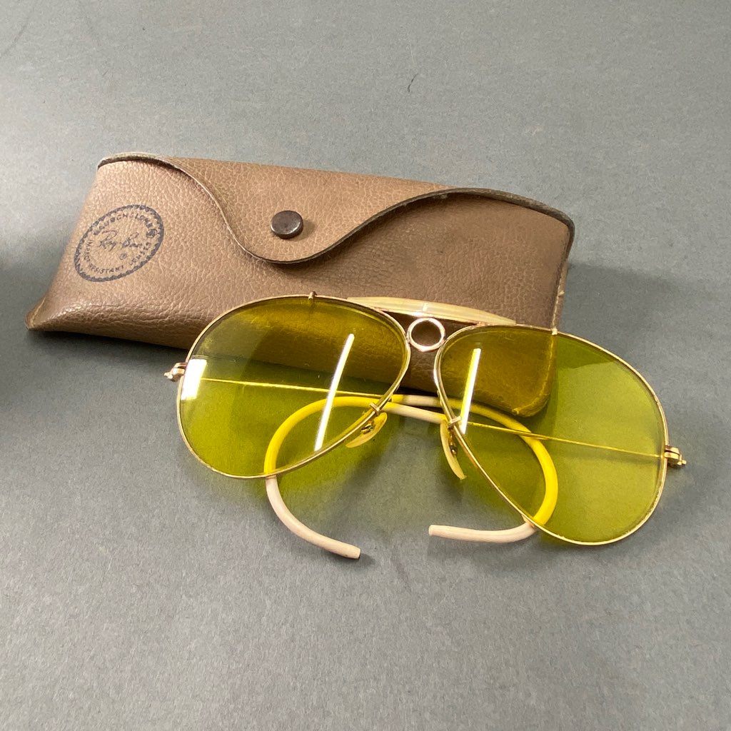 b8 Ray Ban レイバン ボシュロム シューター ヴィンテージサングラス ゴールド イエロー ビンテージ ティアドロップ B&L