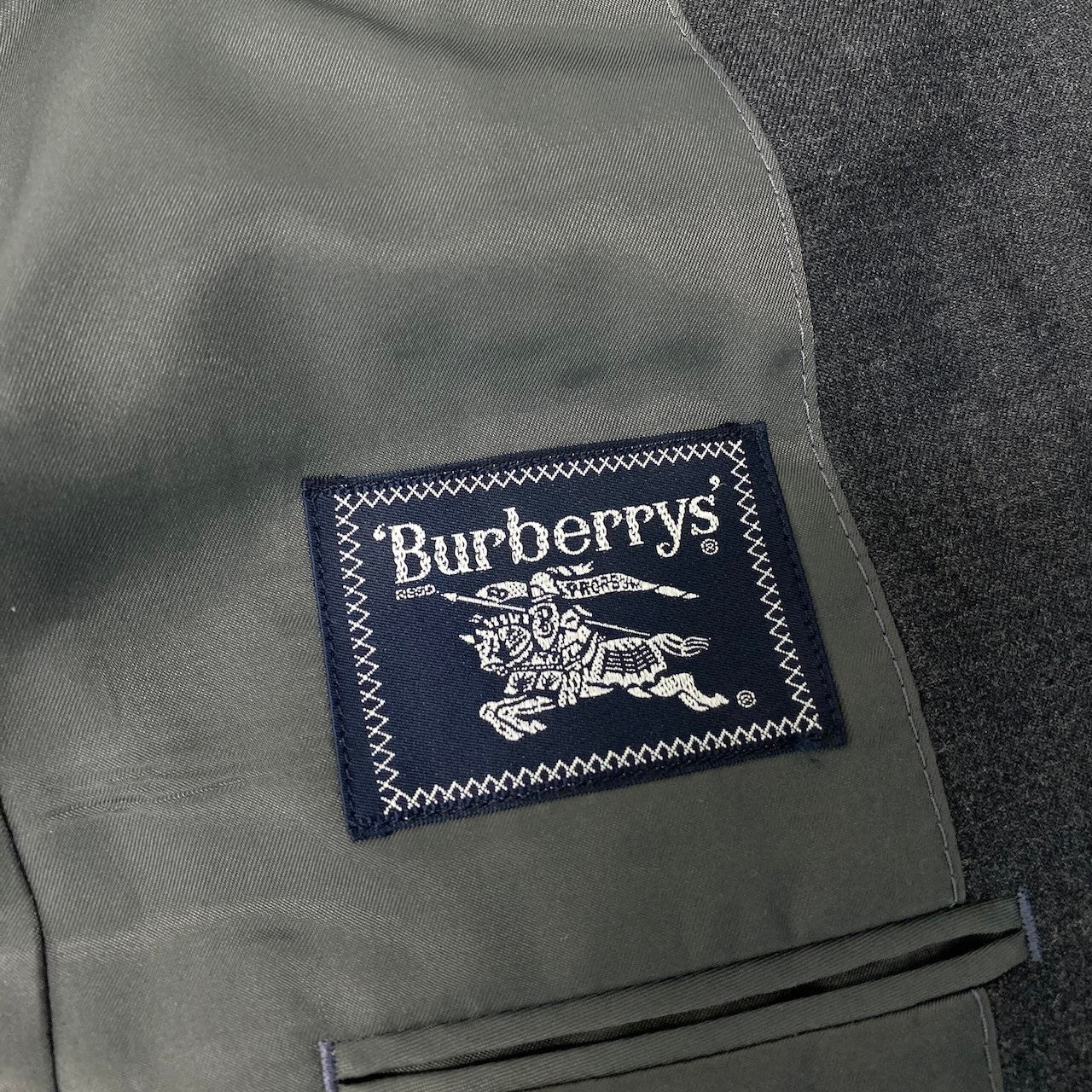 40d10 Burberrys バーバリー 3p セットアップ スーツ 92-80-170A5 グレー テーラード スラックス フォーマルt18r