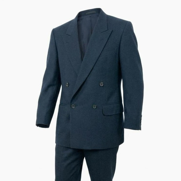 54l28 BURBERRYS バーバリーズ スーツセットアップ テーラードジャケット スラックスパンツ 94-84-165 AB4 ネイビー ウール100％ メンズ 男性用o07t