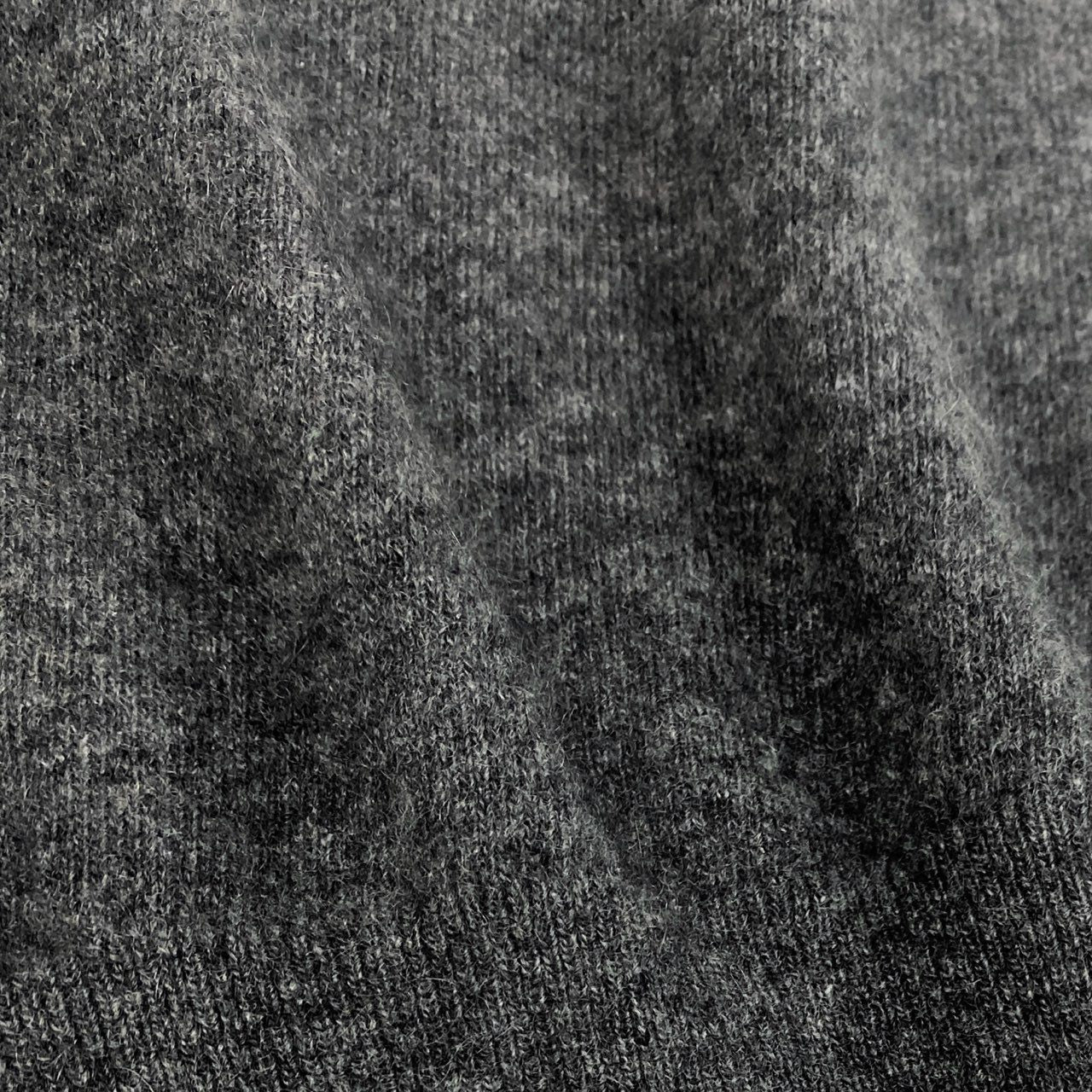 70i2 BALLANTYNE バランタイン 英国製 総カシミヤ 半袖ニット セーター トップ 38 Mサイズ グレー カシミア100 cashmere レディースo07t
