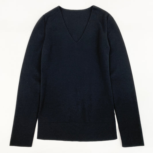 56h1 FOXEY フォクシー セーター エレガンス Vネックニット ウールニット 長袖ニット レディース 女性用 33506 38 ブラック 毛100％u02t