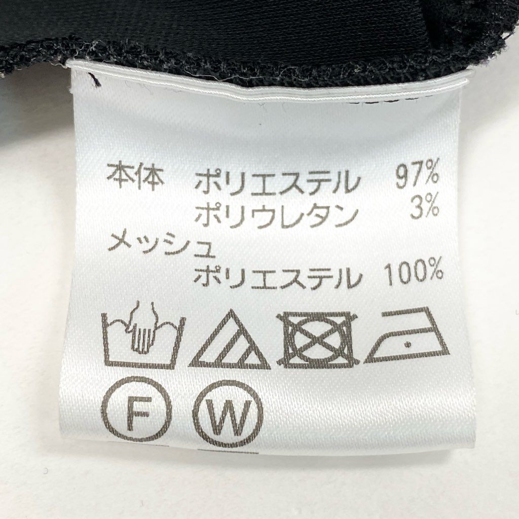 83L22 【美品】TOKUKO 1er VOL トクコプルミエヴォル ノースリーブワンピース 膝丈ワンピース チュールフリル ストレッチ素材 9サイズ ブラック レディースu02t