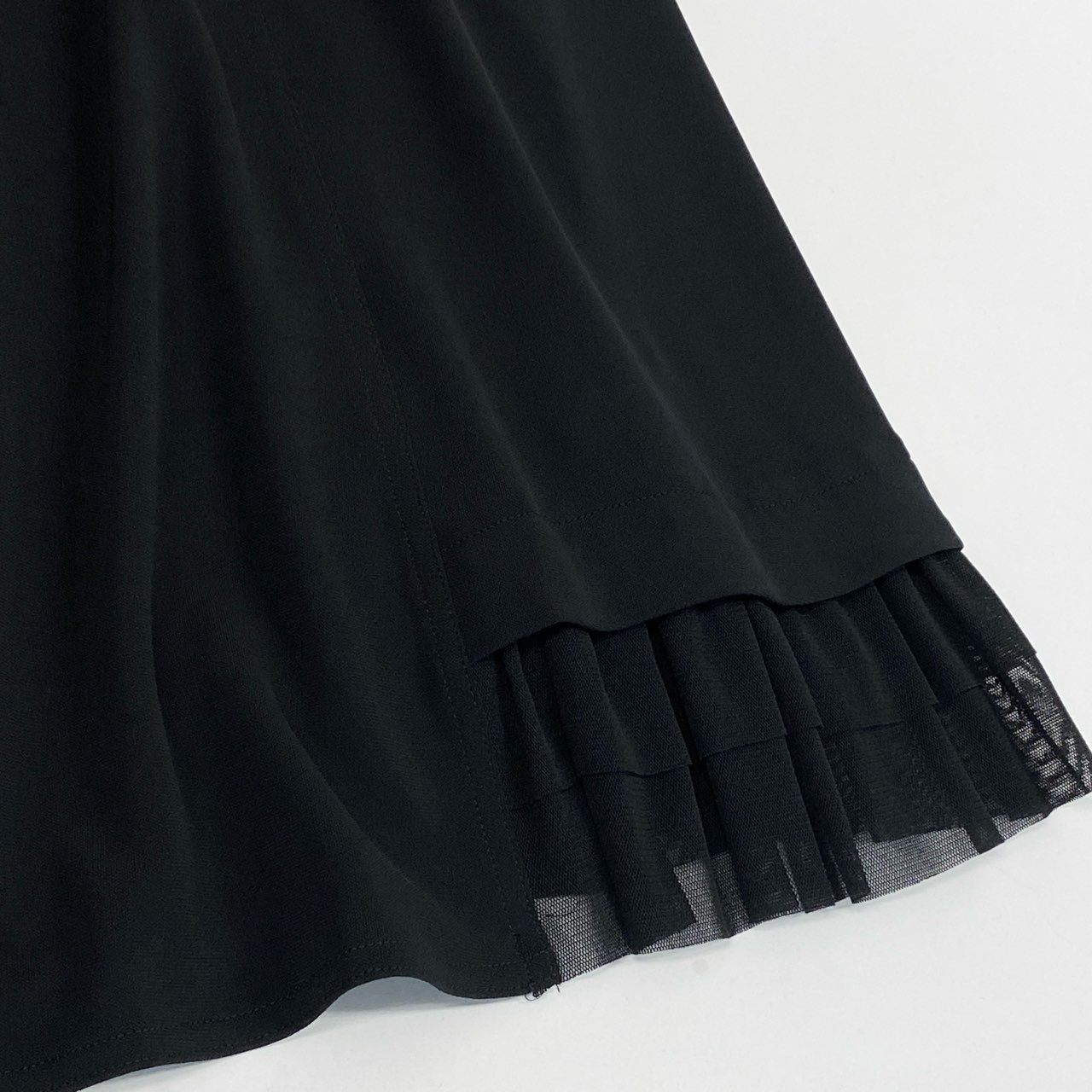 41k26 《美品》 TOKUKO 1er VOL トクコプルミエヴォル ノースリーブワンピース ロープ刺繍 スパンコール レース装飾 裾チュール レディース 女性用 9 ブラックu02t