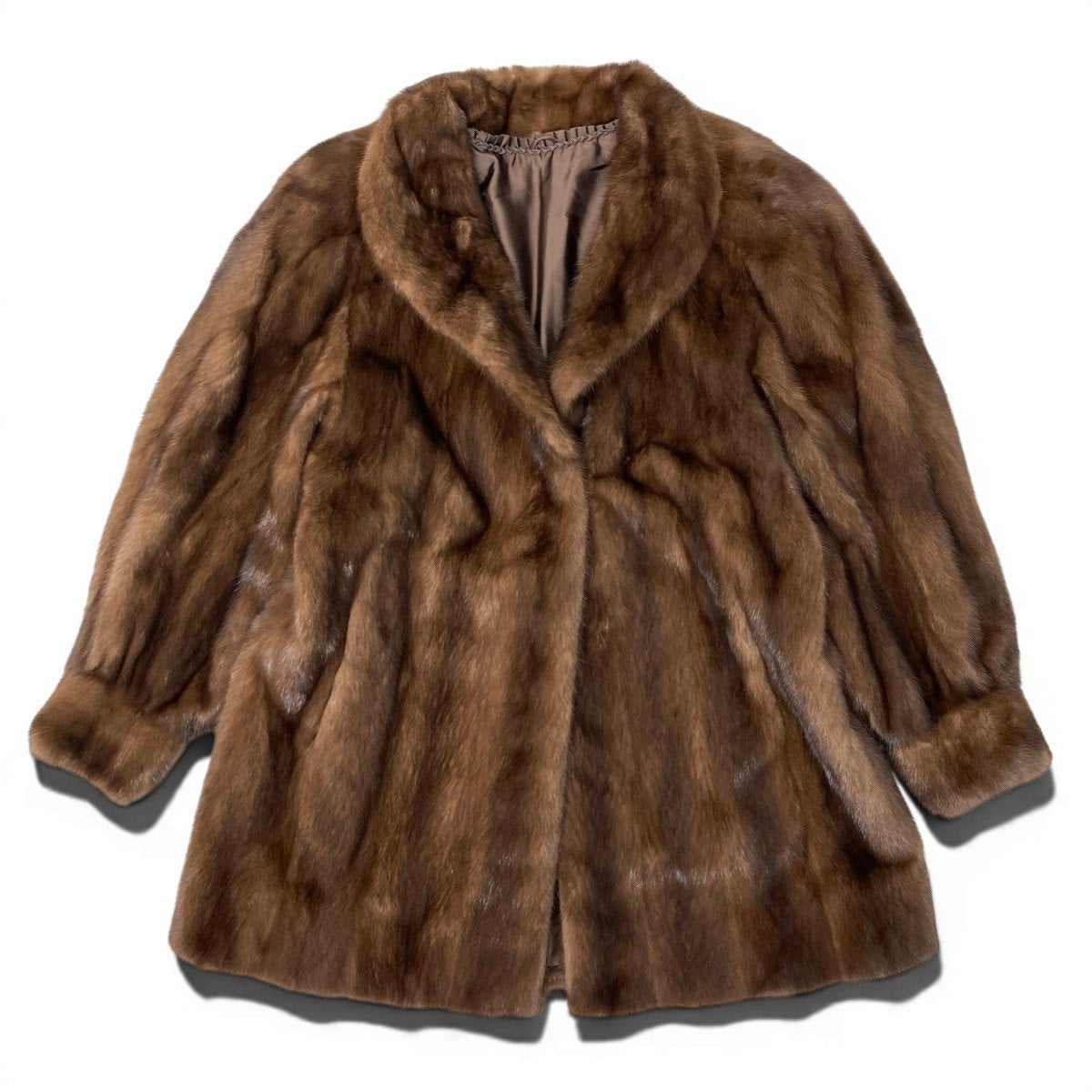 6g13 SAGA MINK サガミンク 銀サガ ミンクコート パステルミンク 最高級本毛皮 ライトブラウン系 MINK FUR レディースu02t