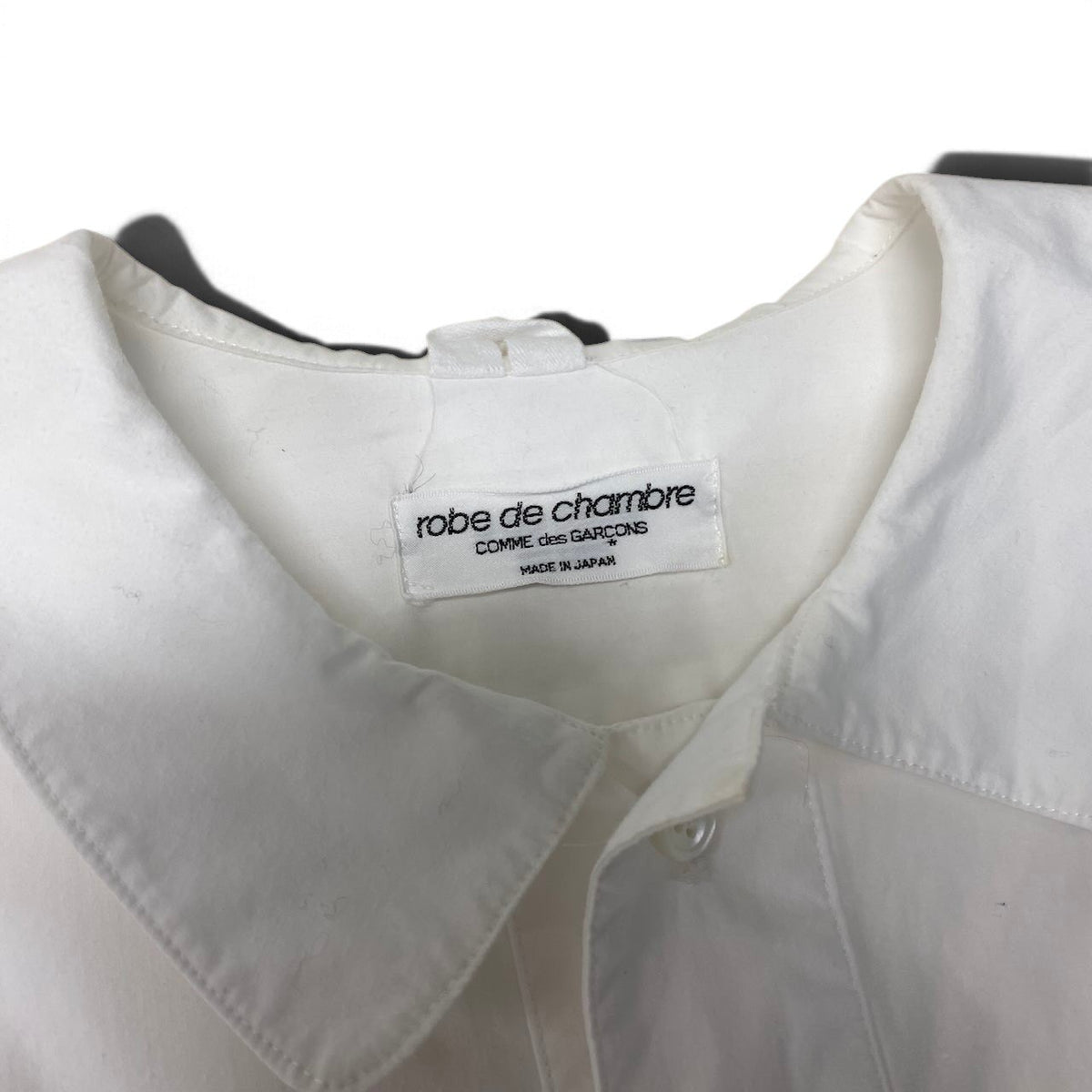 19i25 robe de chambre COMME des GARCONS コムデギャルソン 長袖シャツワンピース コットンシャツ 白シャツ ロングシャツワンピース ホワイト 綿100％ レディース 女性用u02t