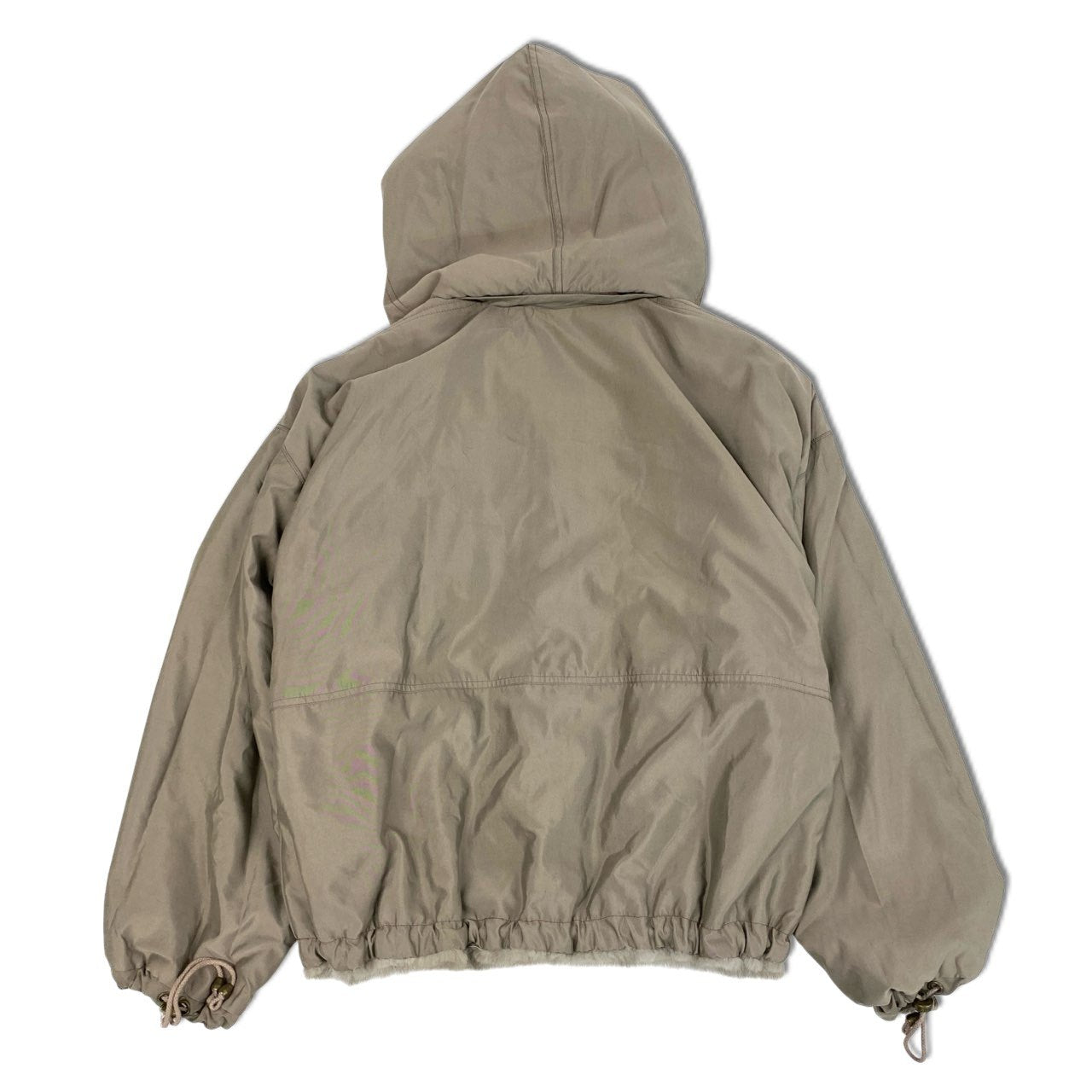 50k29《本毛皮》 サファイアミンク リバーシブル ファージャケット フード取り外し可 ミンクファー リアルファー 横段 MINK FUR シルバーグレー系u02t