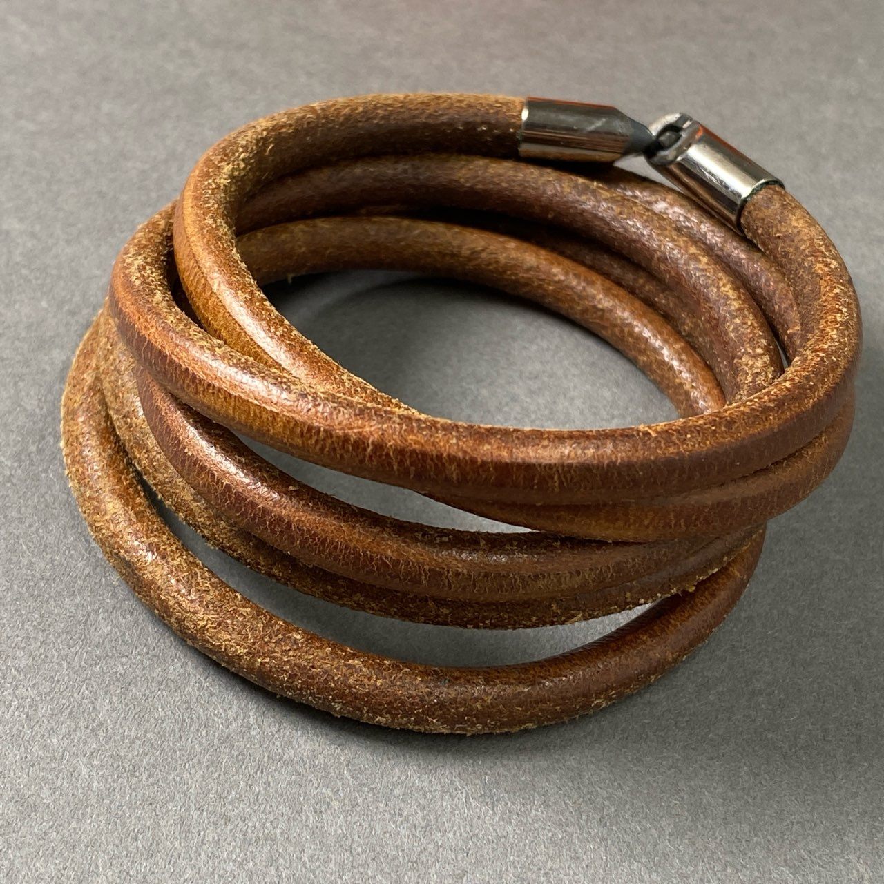 Pf16-1 HERMES エルメス 5連 レザーブレスレット ブラウン Leather Bracelet バングル アクセサリー フランス –  VALUE STOCK MALL