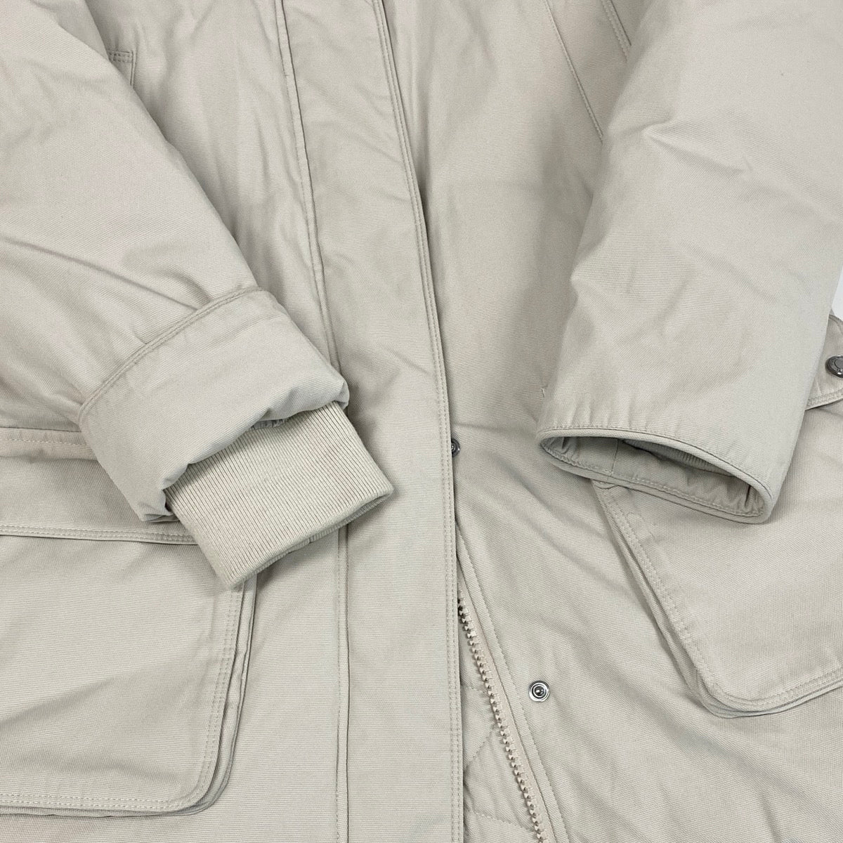 Eg9 BURBERRY LONDON バーバリーロンドン フーデット ダウンコート モッズコート 2way  サイズ38 ベージュ レディースo07t