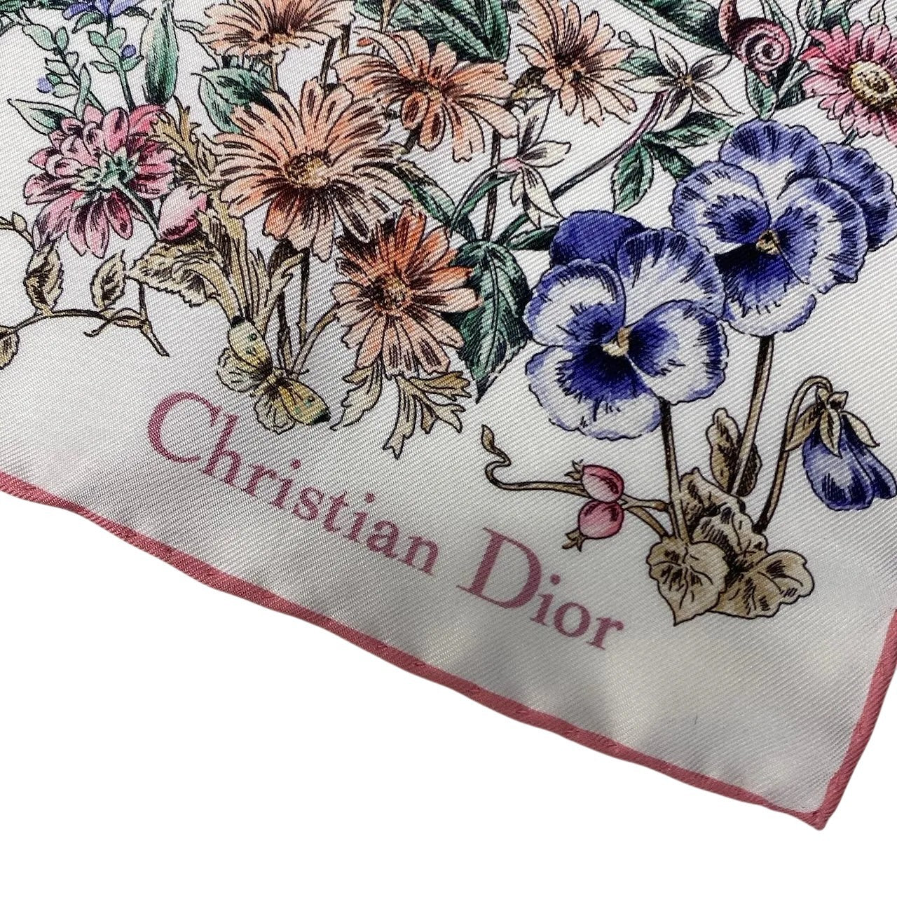 g16【新品保管品】Christian Dior Dior Star 70 シルクスカーフ 花柄 イタリア製 マルチカラー シルク100％ レディース 女性用k02i