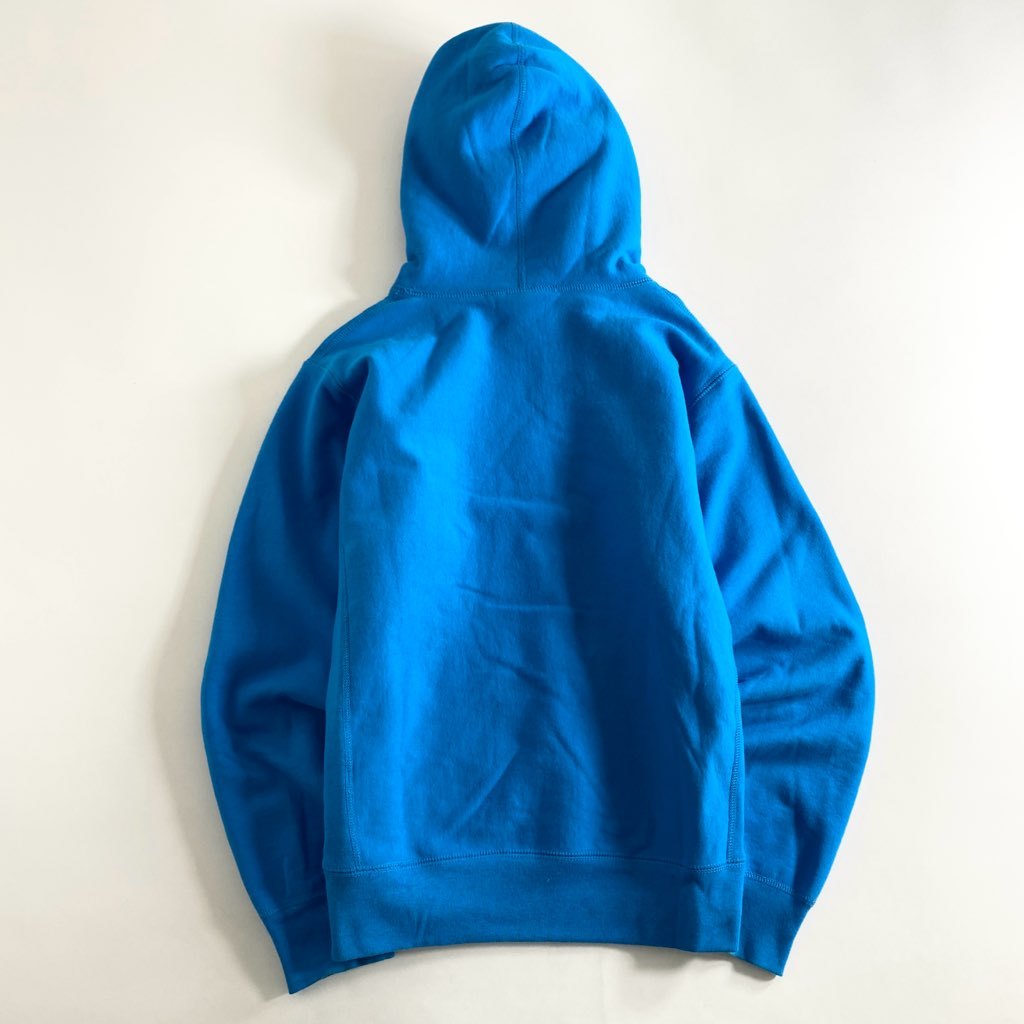 13e21 SUPREME シュプリーム 18FW Trademark Hooded Sweatshirt プルオーバー フーディ パーカー ロゴ刺繍 Sサイズ ブルー コットン