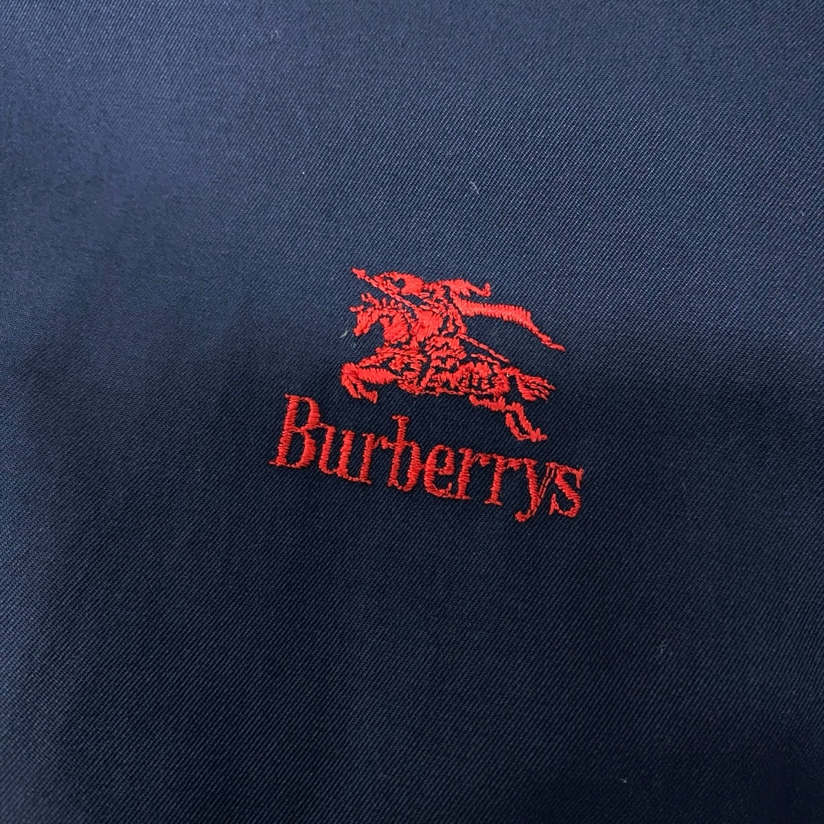 26f16 Burberrys バーバリーズ ハリントンジャケット ブルゾンジャケット アウター Lサイズ ネイビー コットン100％ メンズ 男性用u02t
