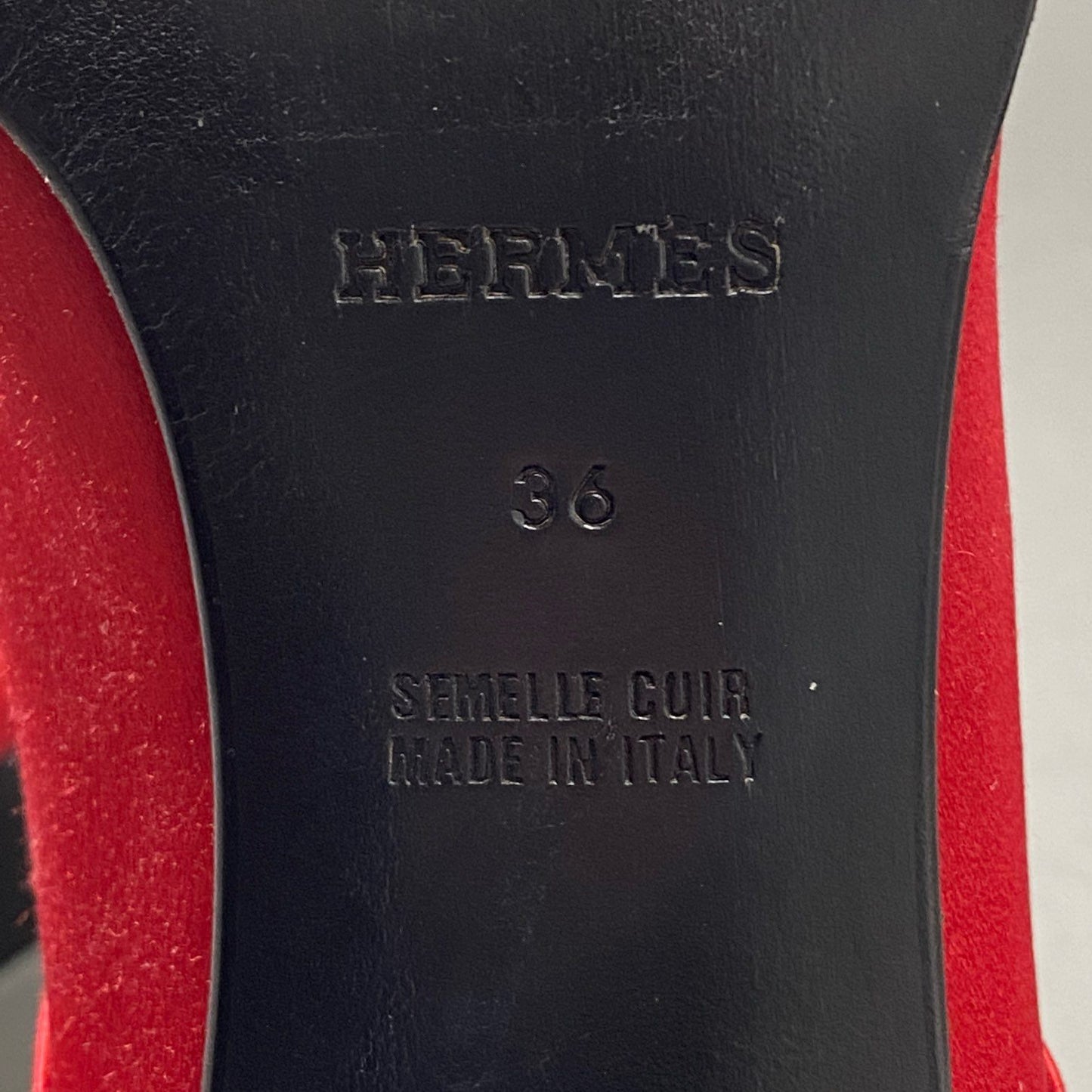 3d10 HERMES エルメス フラメンコシューズ 36 レッド パンプス イタリア製 キャップトゥ flamenco shoes レディース 婦人靴 靴