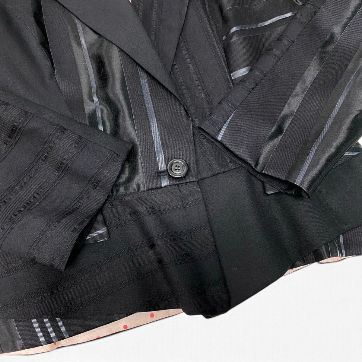 1j20 【美品】Christian Lacroix クリスチャンラクロア テーラードジャケット ブレザー 切替デザイン パッチワーク 40サイズ ブラック レディース 女性用u02t