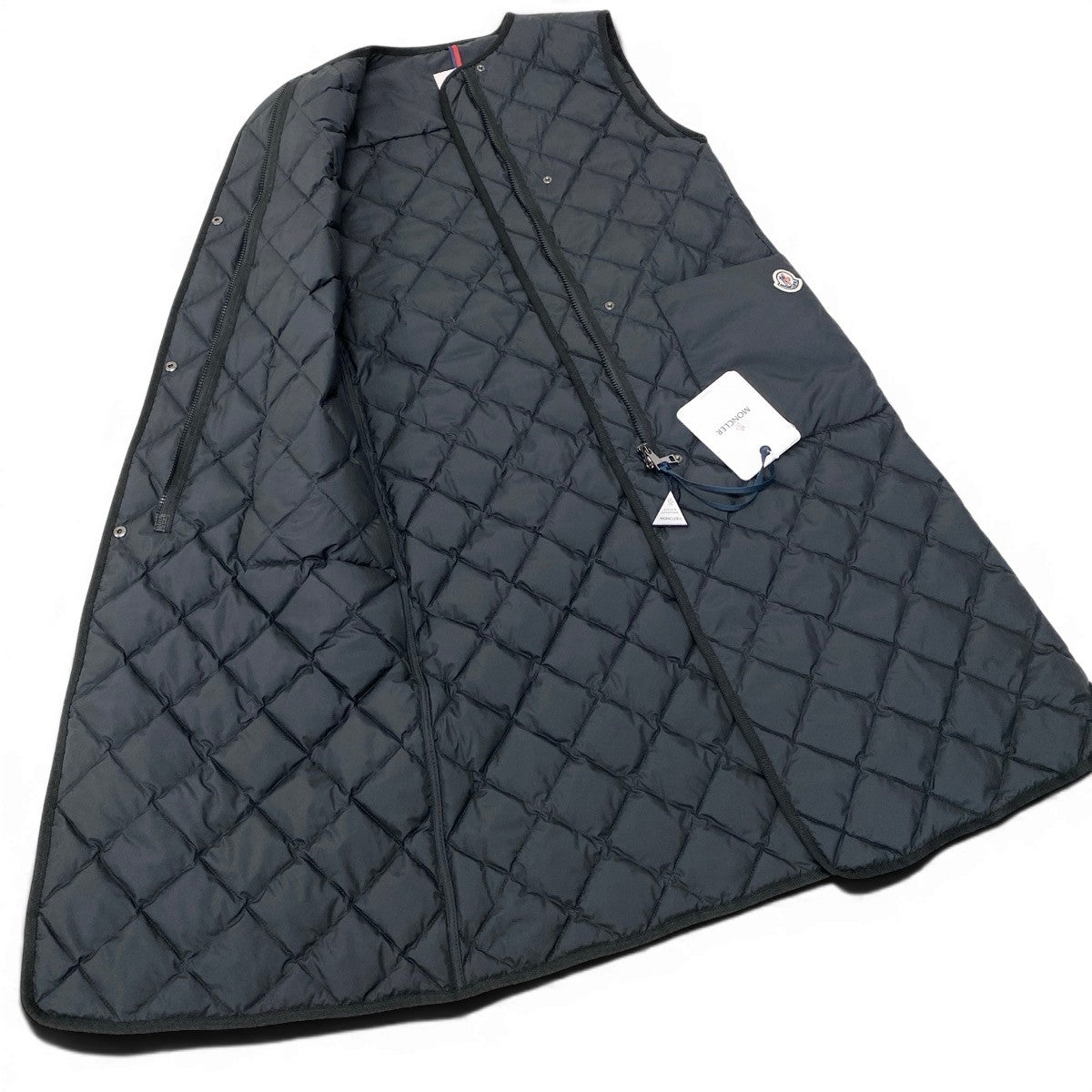 77g23 【未使用タグ付】 MONCLER モンクレール 定価 \236,500 Butor Vest  ロング ダウンベスト I20931A00072 サイズ0 ブラック レディースt18r