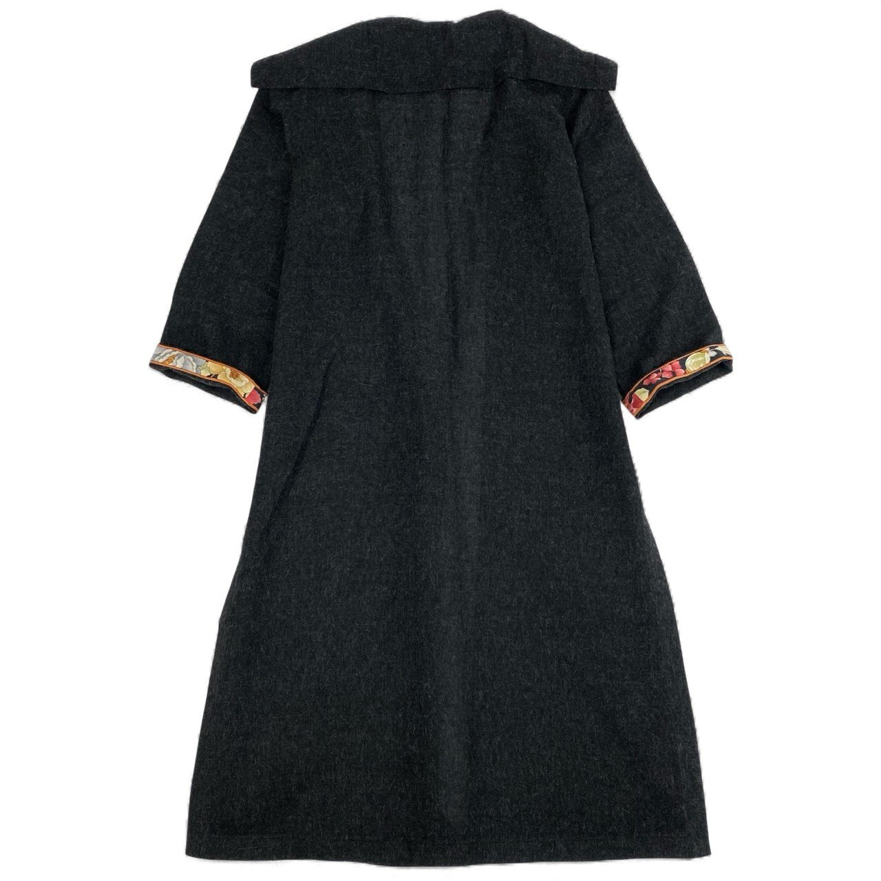 83L19 LEONARD FASHION レオナールファッション ロングカーディガン 薄手アウター 9 グレー アルパカ混 レディース 女性用u02t