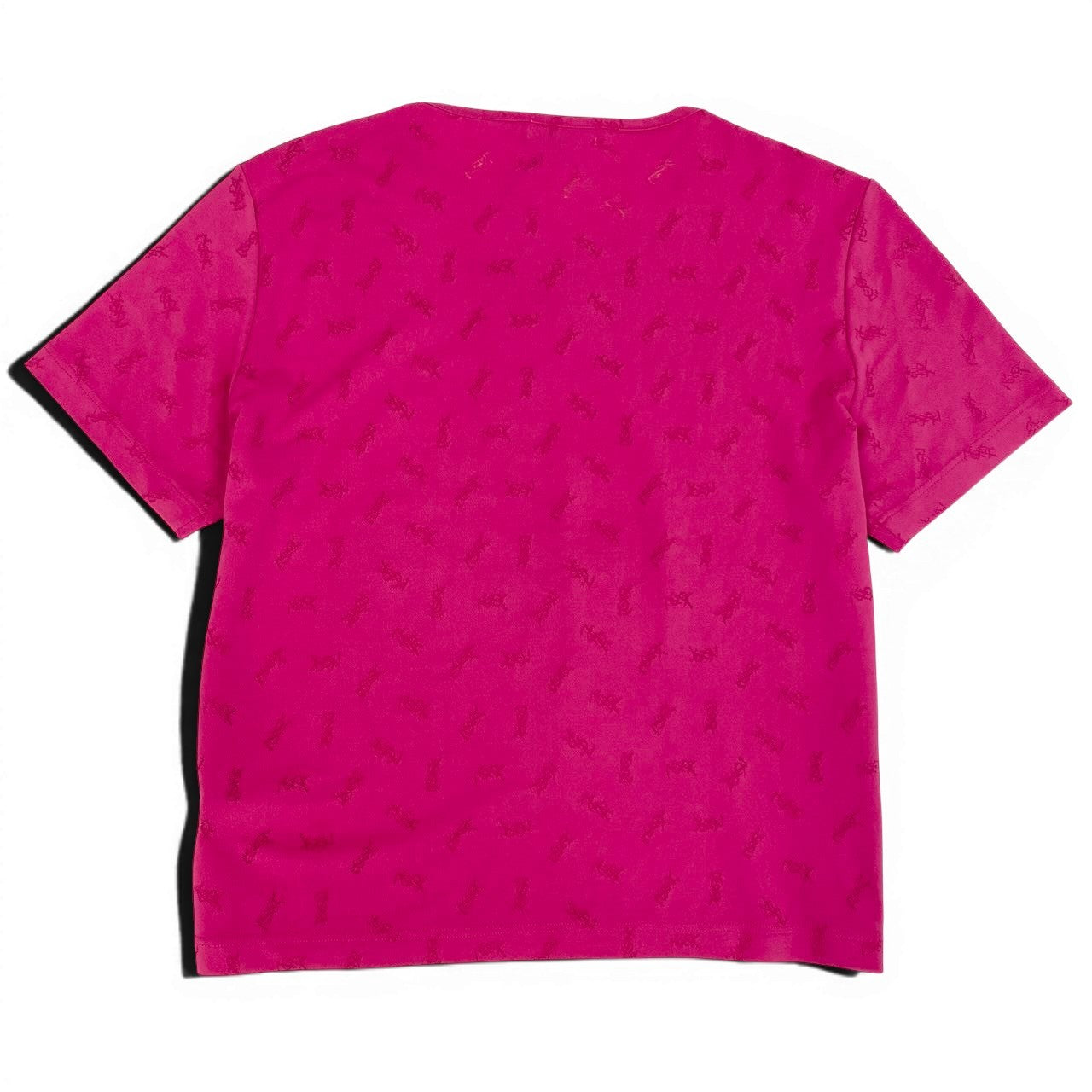 Ed23 【未使用保管品】  YVES SAINTLAURENT イヴサンローラン YSLロゴ 半袖Tシャツ カットソー トップス SN50-353 サイズLL ピンク レディース 女性用k02i