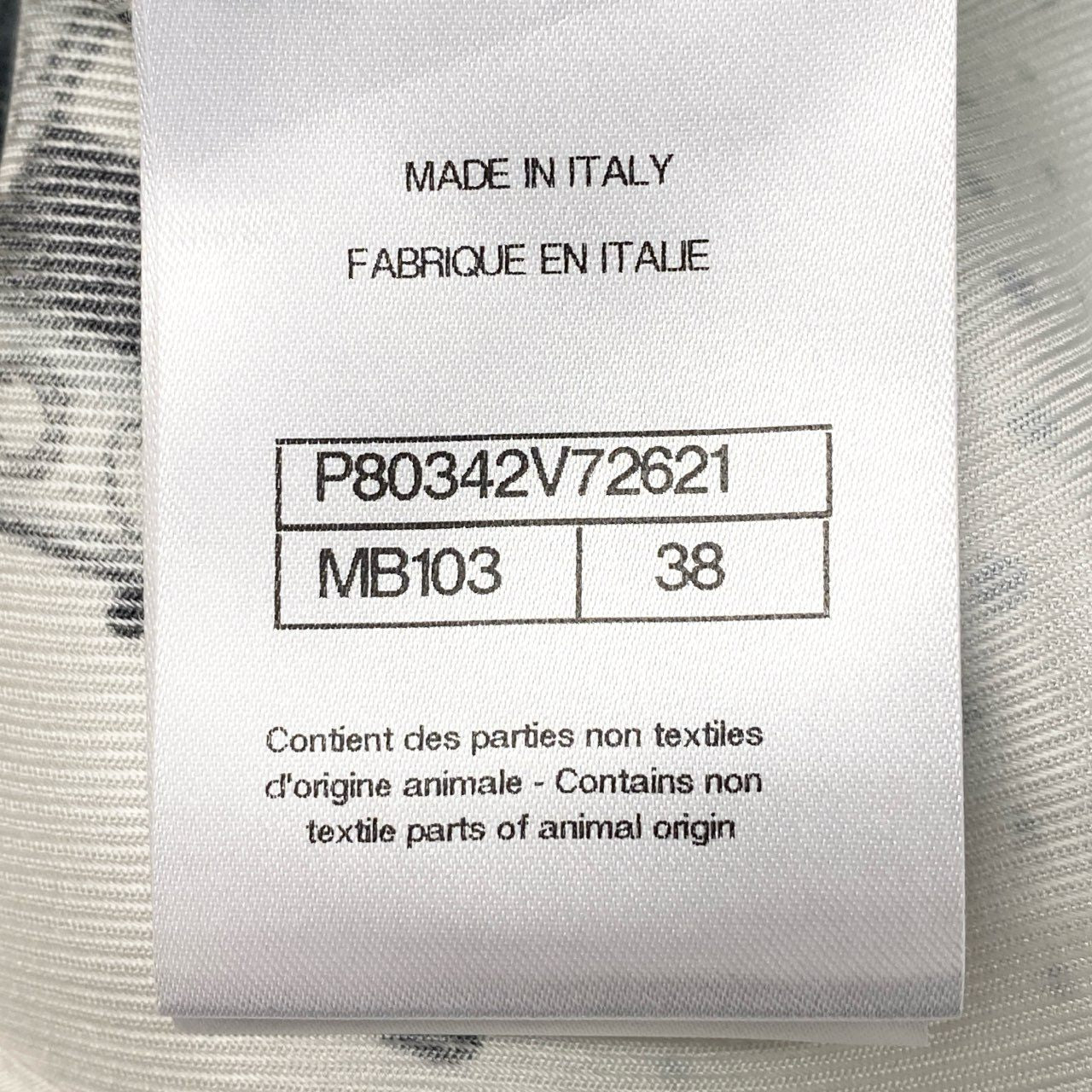 b23 CHANEL シャネル P80342 2025SS CCロゴ 半袖シルクブラウス 半袖トップス サイズ38 オフホワイト系 レディース Tシャツta1