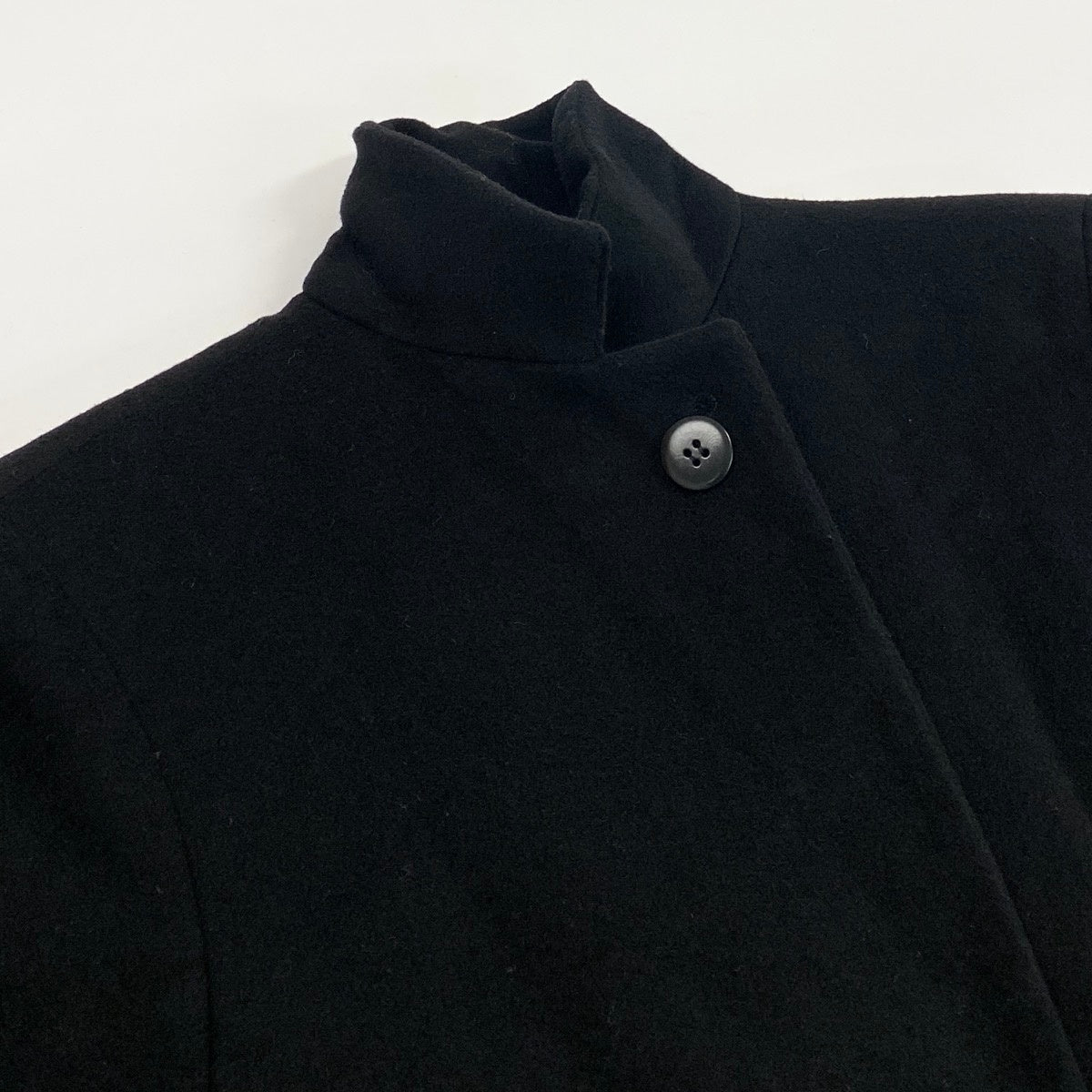 27f3 ARMANI COLLEZIONI アルマーニコレツィオーネ チェスターコート ロングコート サイズ40 イタリア製 ブラック ウール100％ レディース 女性服o07t