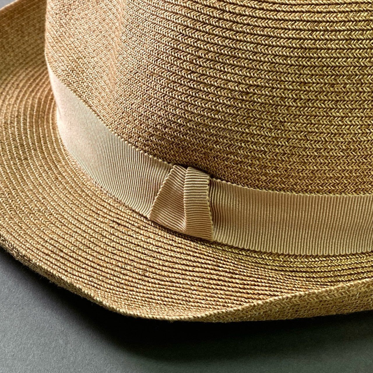 l12 HERMES エルメス ラフィアストローハット 麦わら帽子 HAT 57 ベージュ イタリア製