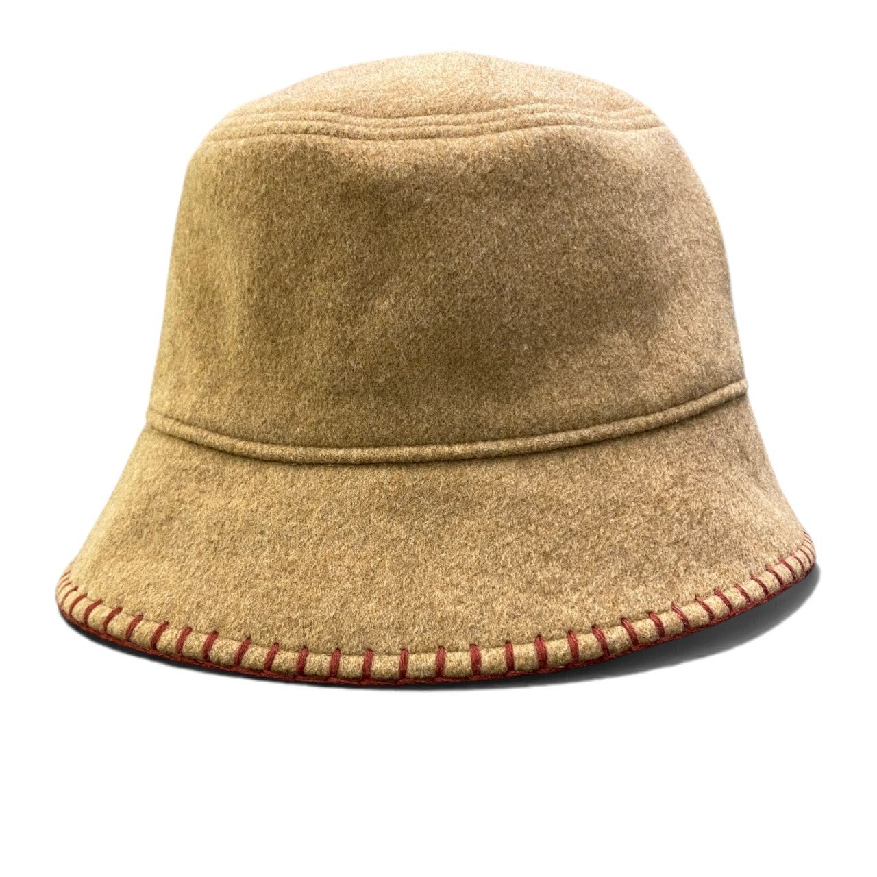 i2 【極美品】 Hermès エルメス アヴァロン ステッチ ウールハット カシミヤ混 セリエボタン H242041N サイズ57 ベージュ レディース