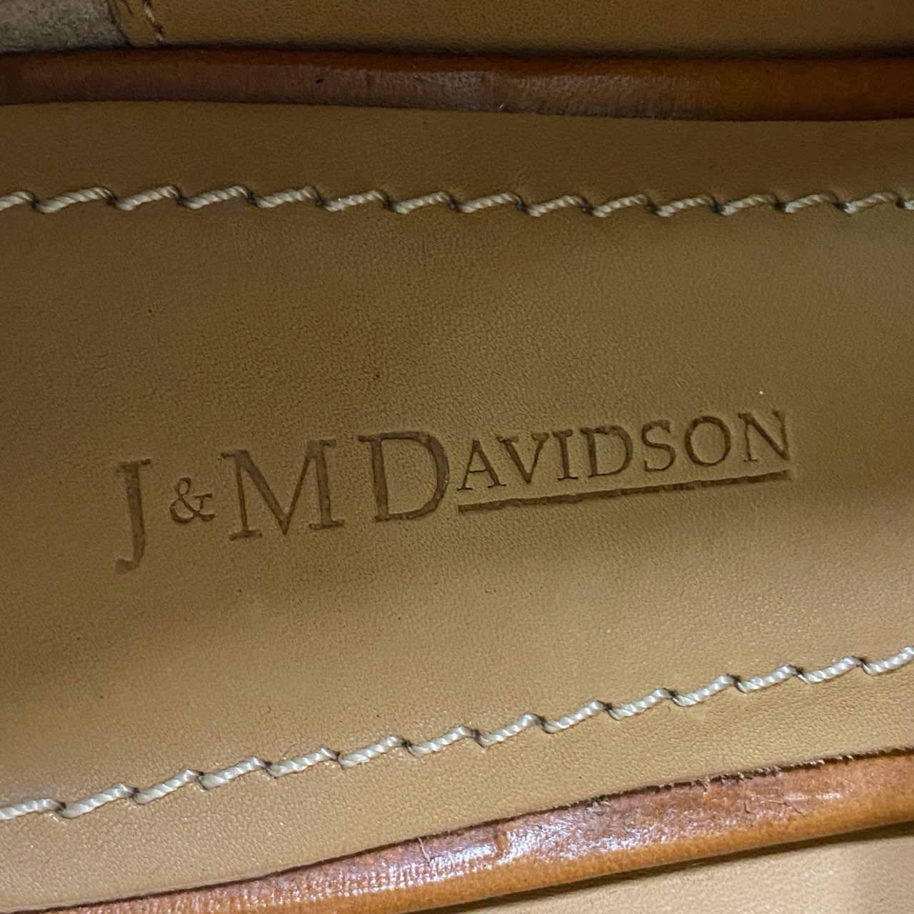 1b26 J&M DAVIDSON ジェイ&エムデヴィッドソン スタッズベルト ローファー レザーシューズ レディース 女性靴 20649N サイズ35 TAN ブラウン系 牛革u02t